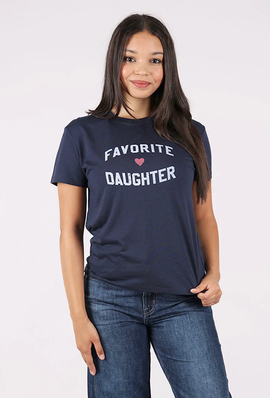 Favorite Daughter Tee, Navy Quick-Dry Fabric Classic Outfit Style