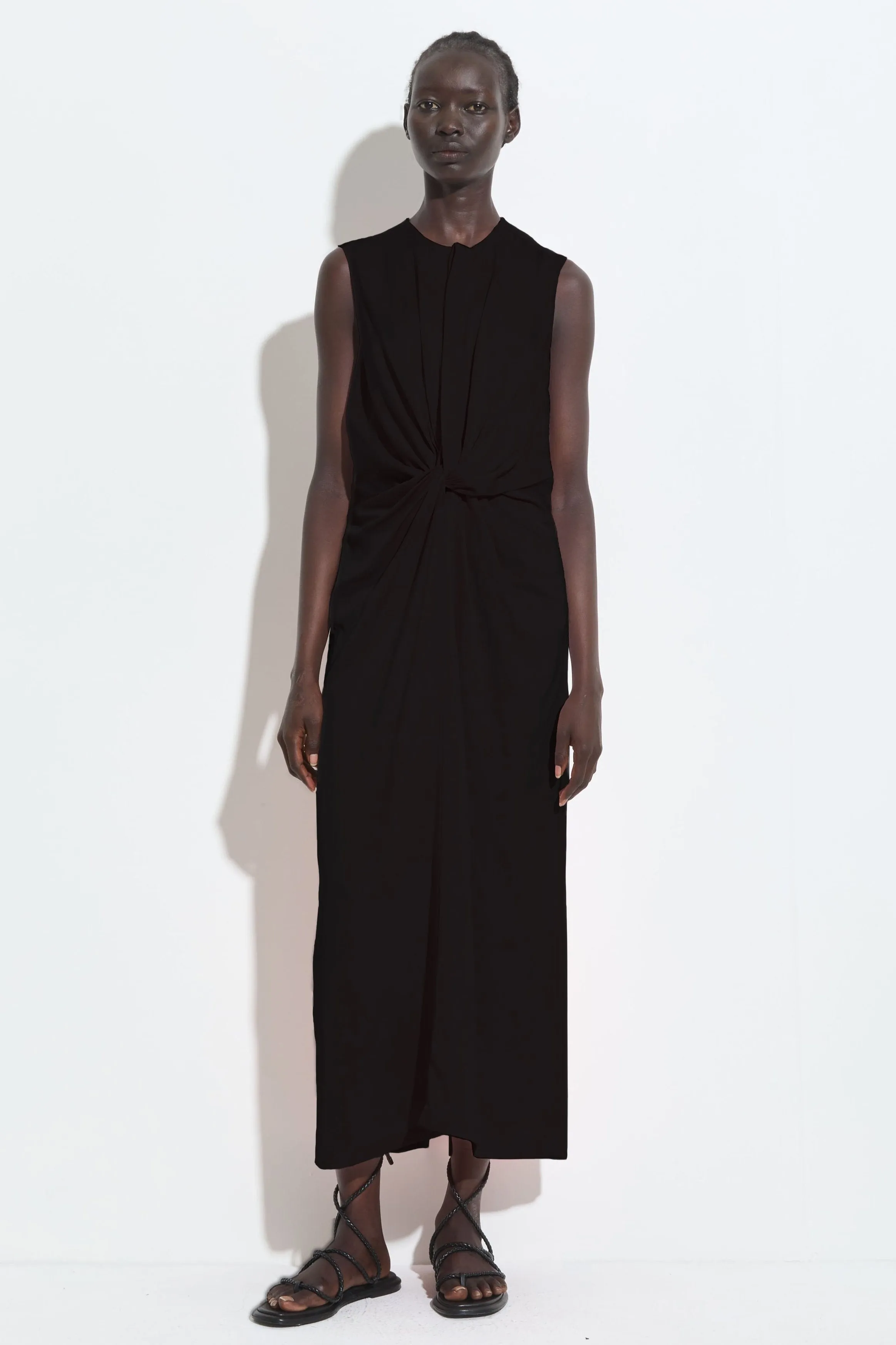 Sleeveless Black Twist Dress Family Glow