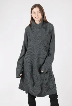 Timeless Ease Refined Form Wavy Weave Sweater Dress, Slate