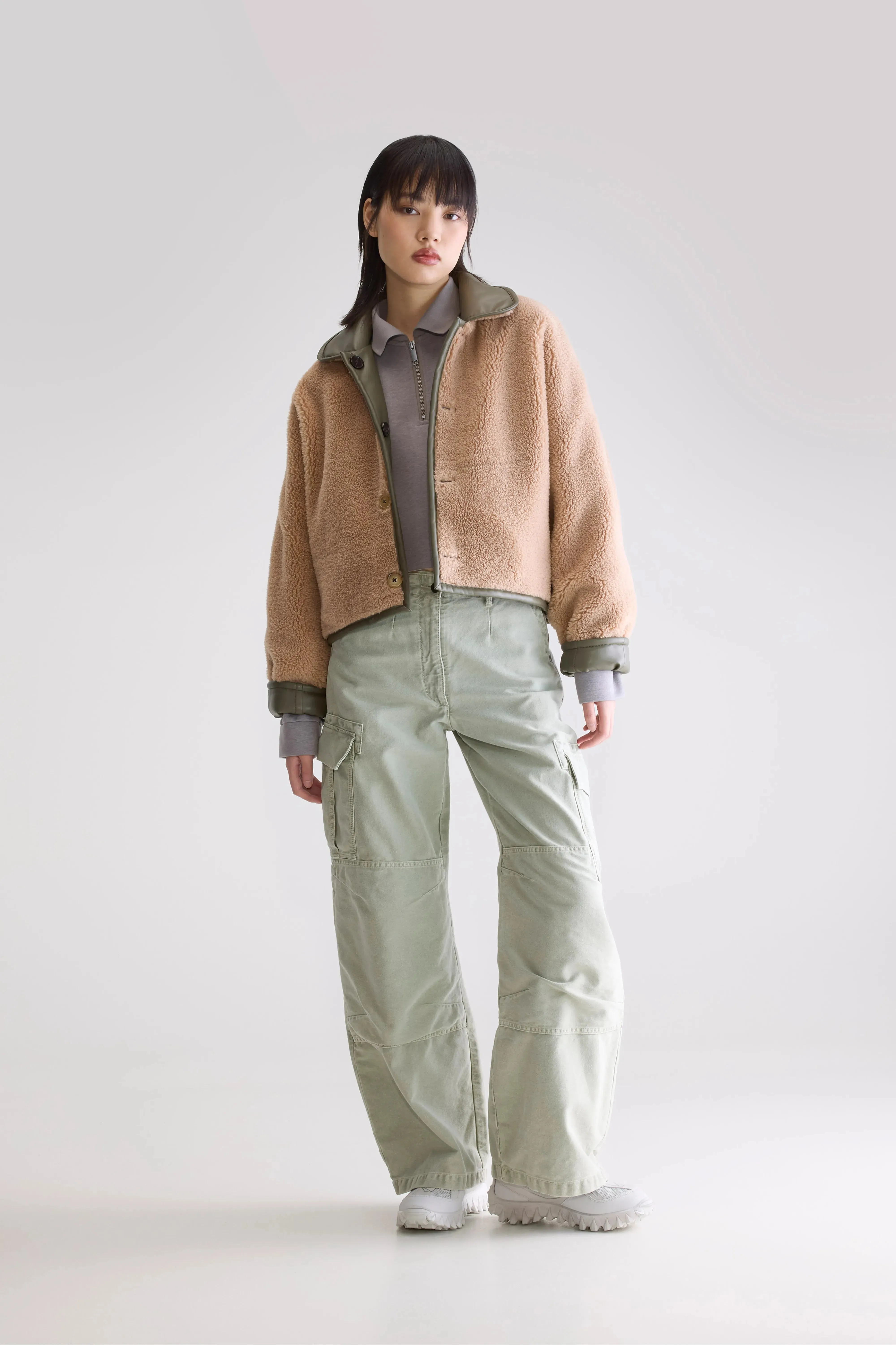 Wear Everywhere Josh faux leather jacket (252 / W / SAGE)