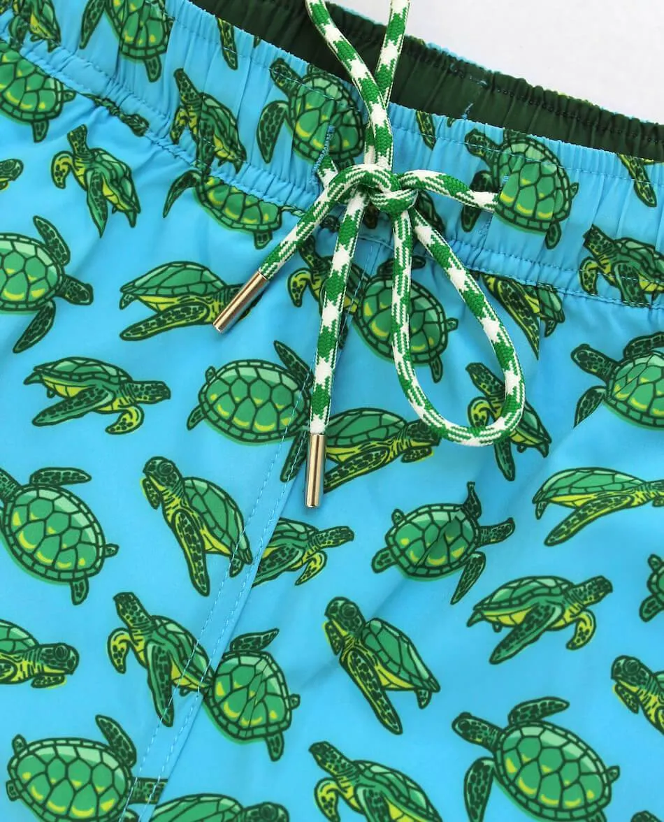 Weather Ready Turtle Tour: Swim Trunks - Turquoise