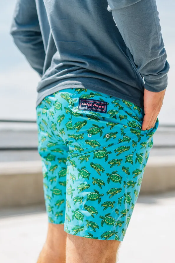 Weather Ready Turtle Tour: Swim Trunks - Turquoise