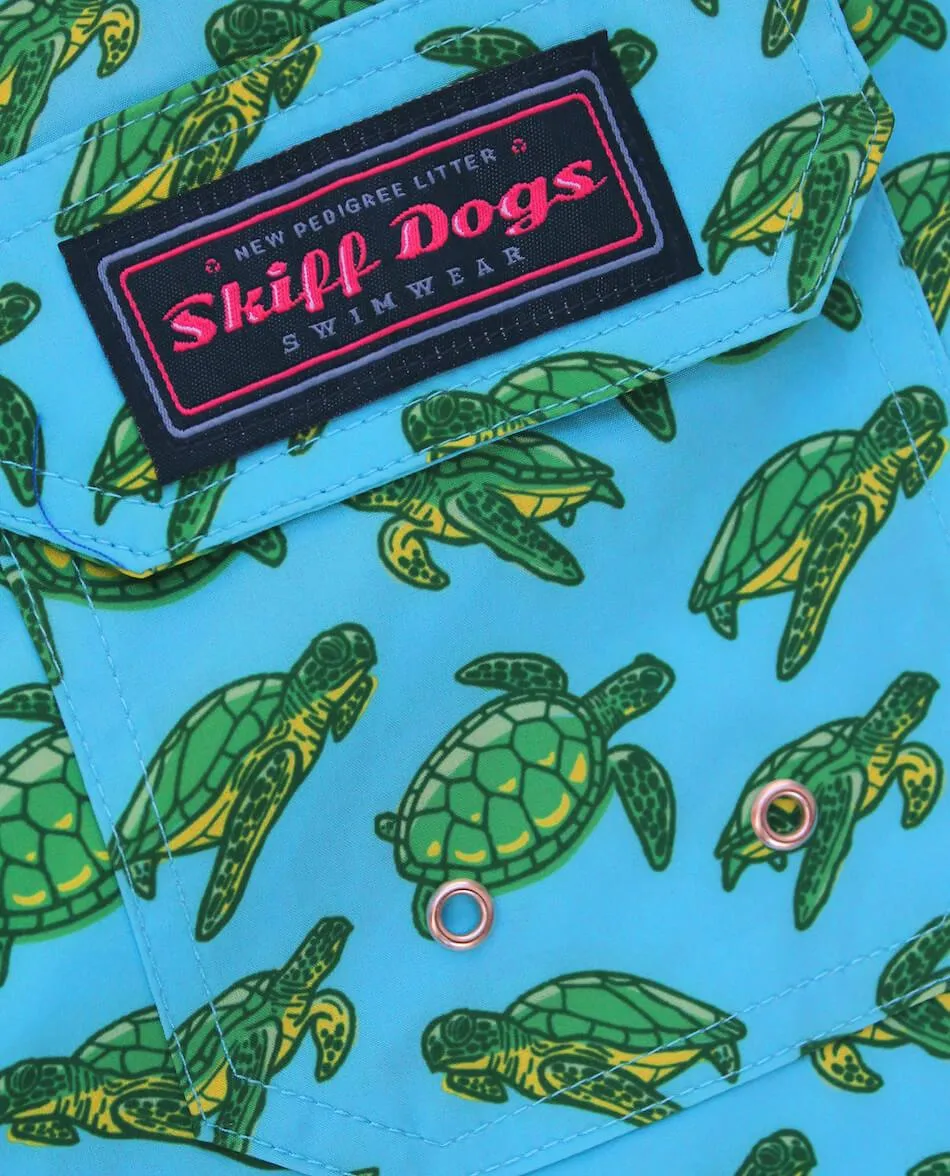 Weather Ready Turtle Tour: Swim Trunks - Turquoise