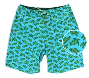 Festival Outfit Turtle Tour: Swim Trunks - Turquoise
