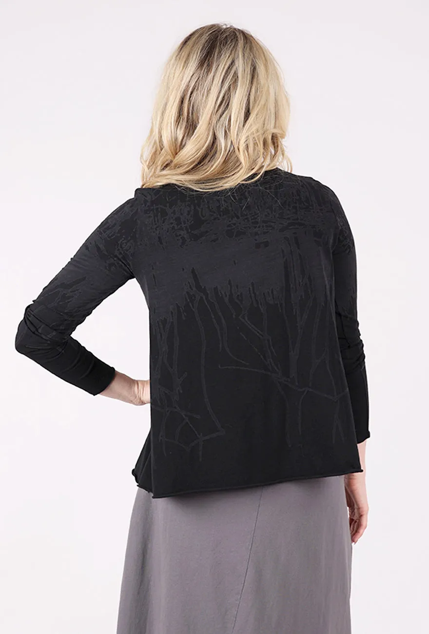 Whimsical - fanciful Selene Drip Tee, Ink Black