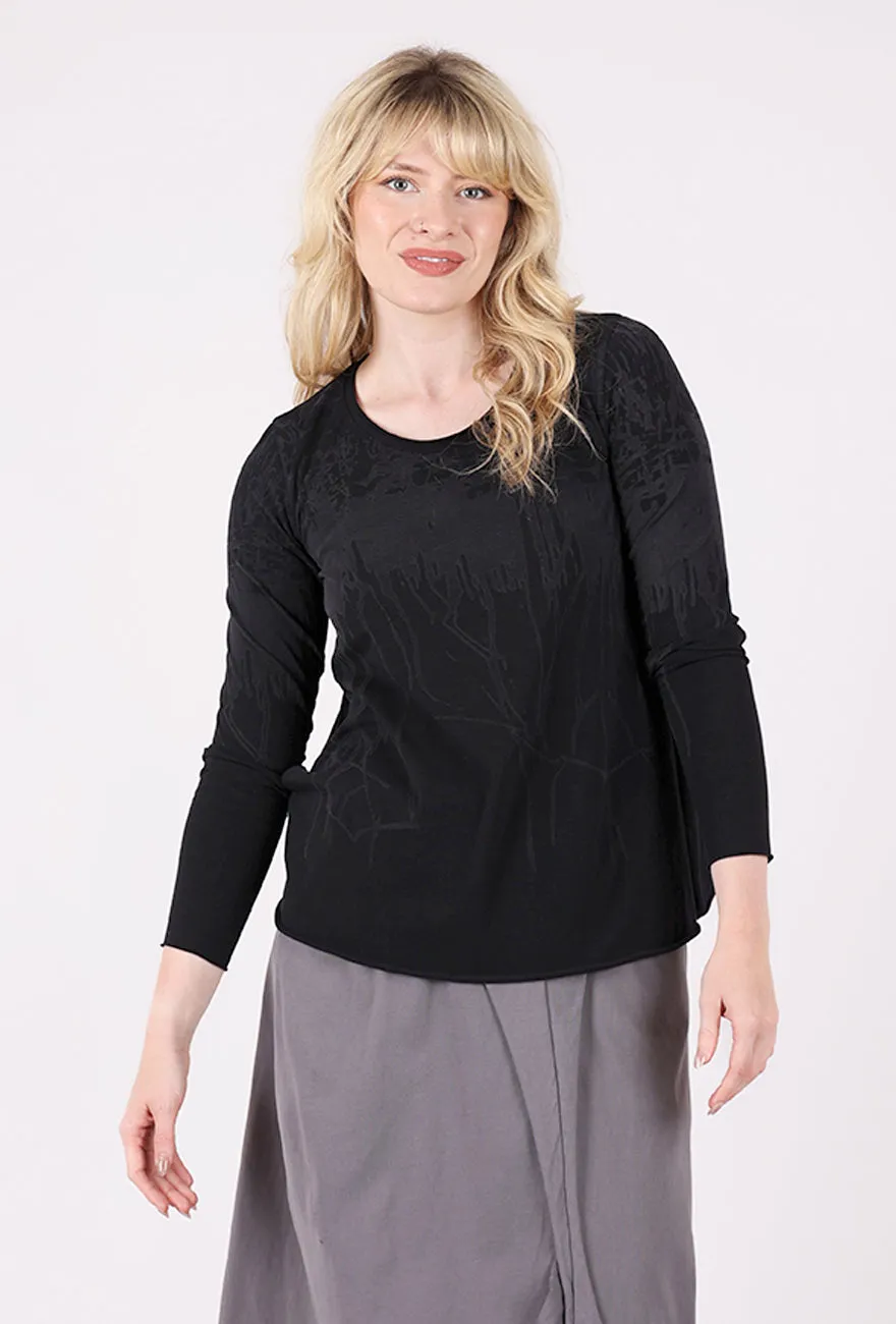 Whimsical - fanciful Selene Drip Tee, Ink Black