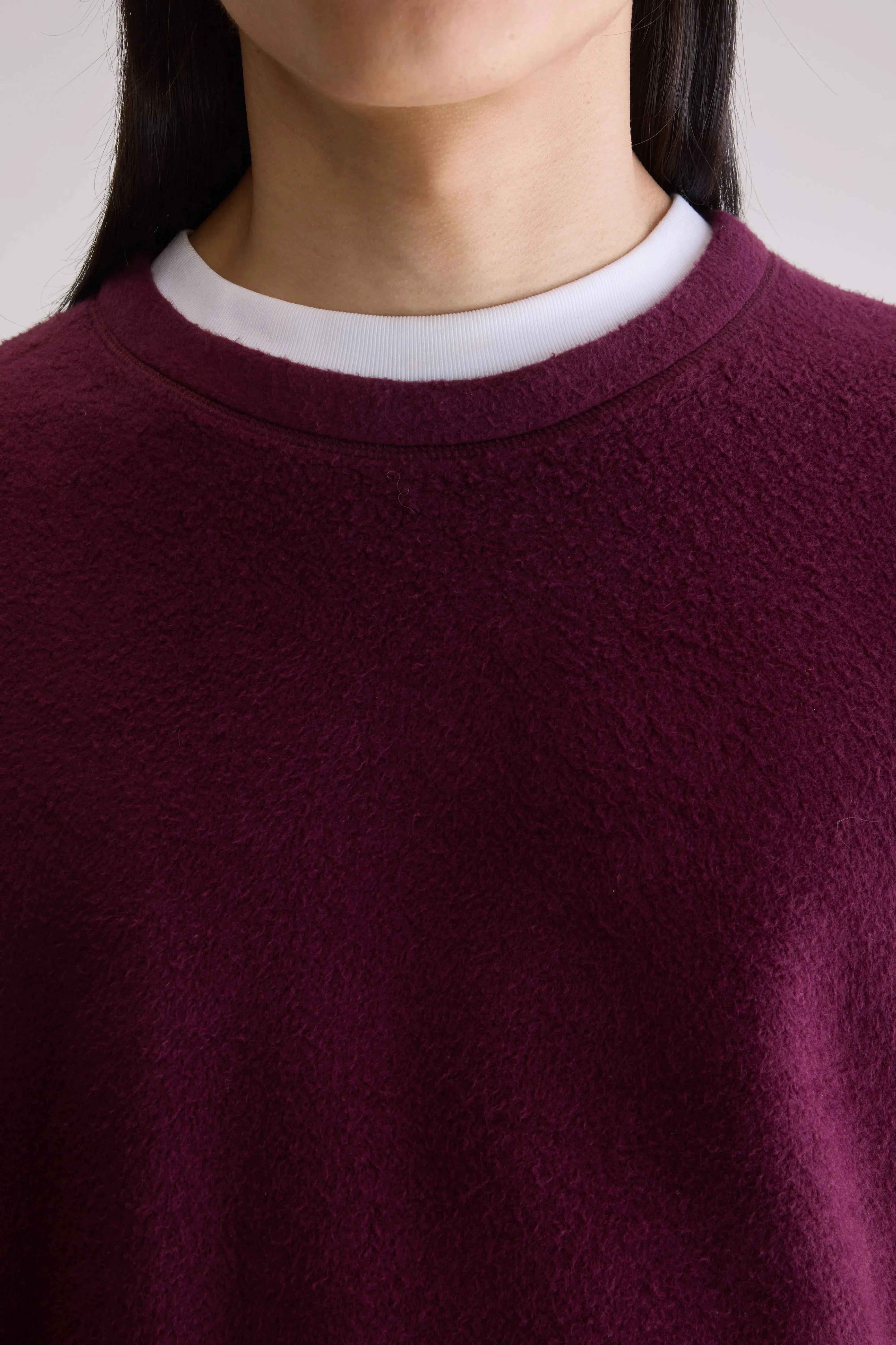 Wide Straps Matt crewneck sweatshirt (252 / M / WINE)