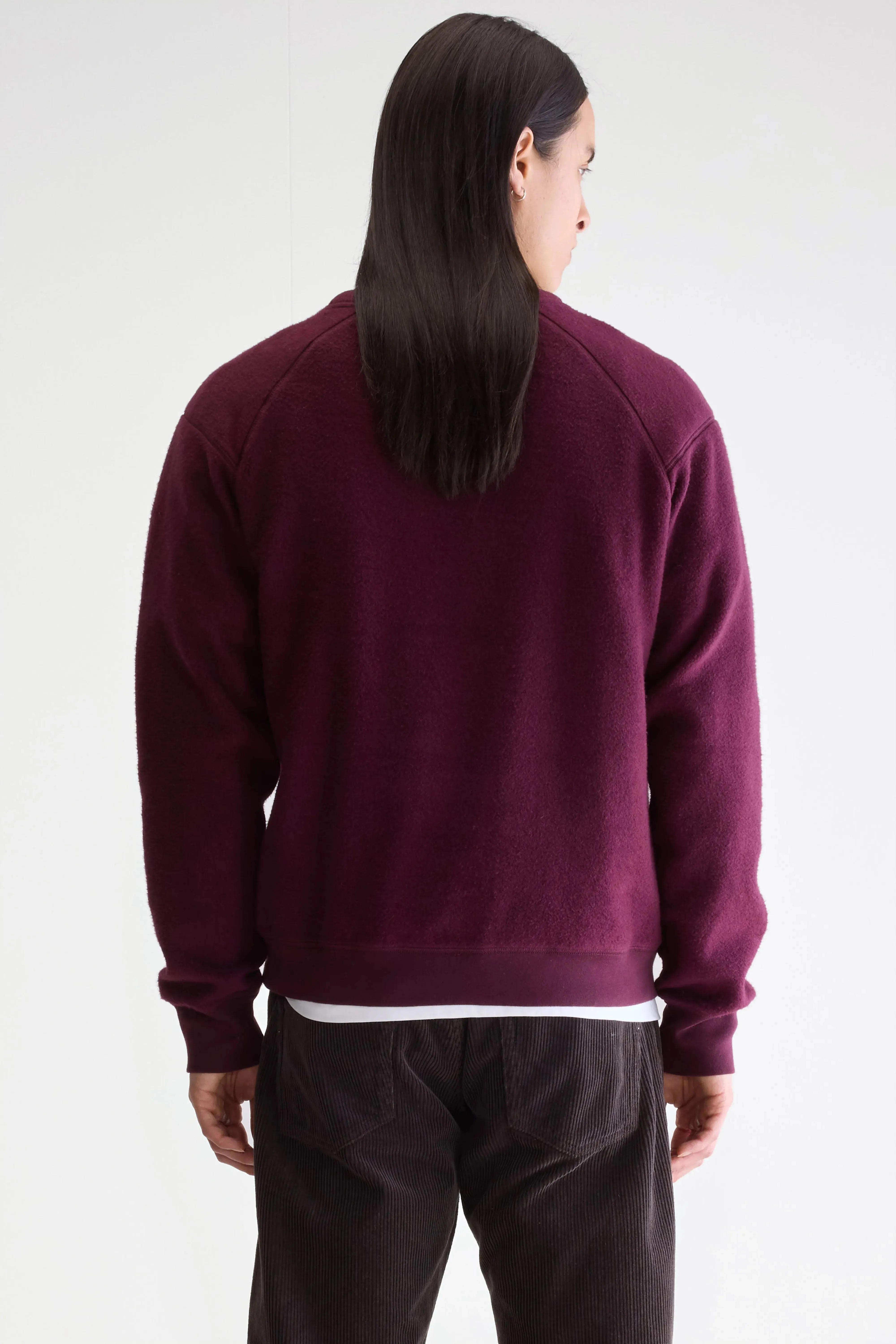 Wide Straps Matt crewneck sweatshirt (252 / M / WINE)
