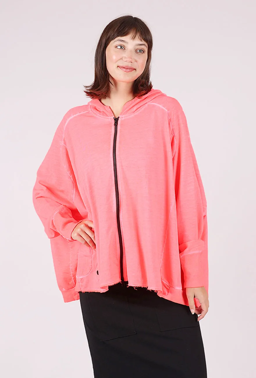 Minimize photographers Wideshort Hooded Jacket, Coral