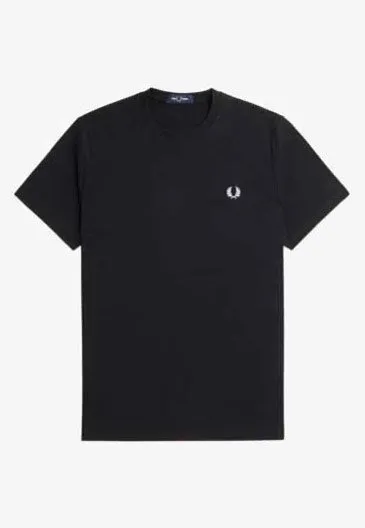 Wind - resistant Fred Perry - Rear Powder Laurel Graphic Black - T-Shirt