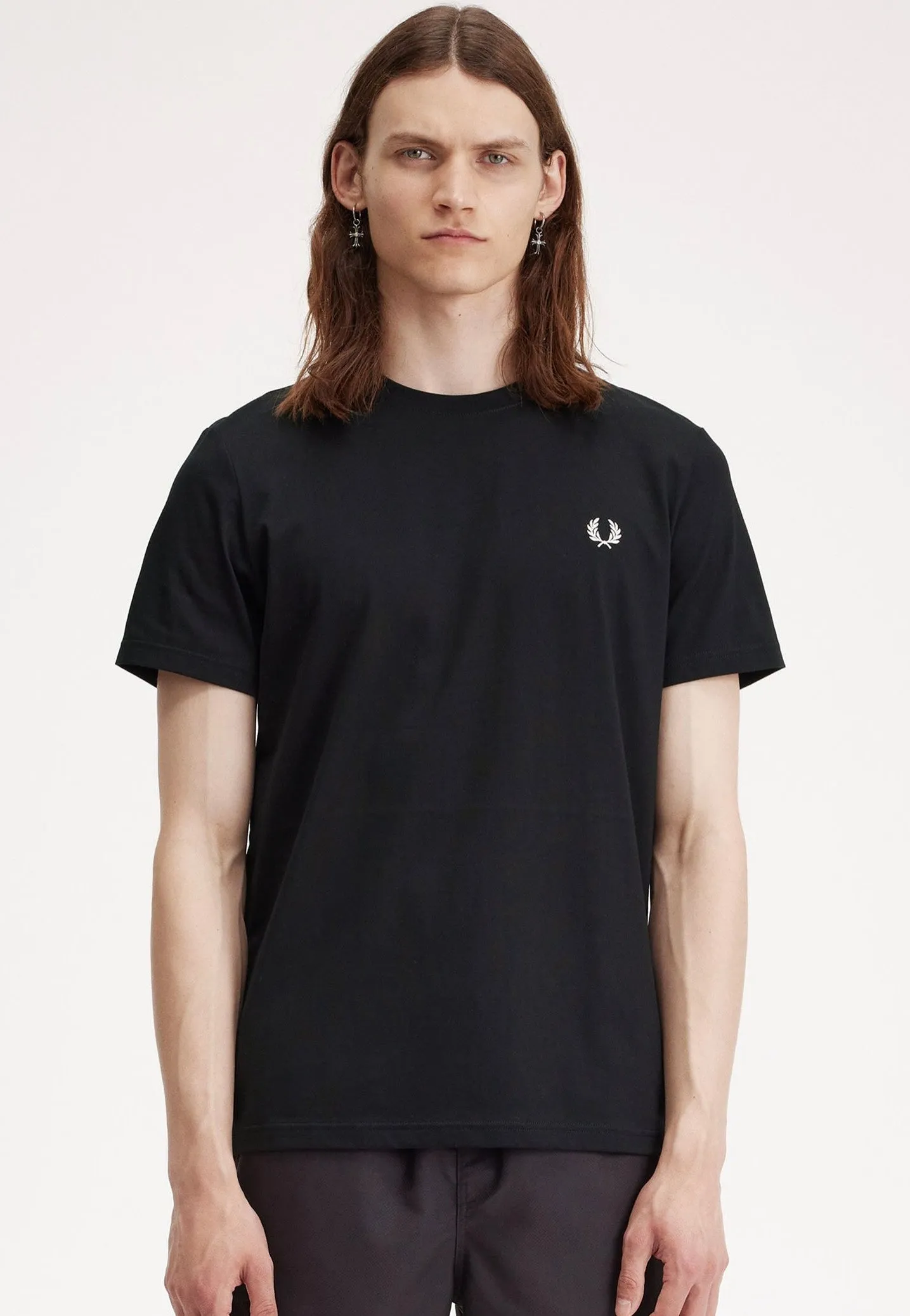 Preppy weekday wear Fred Perry - Rear Powder Laurel Graphic Black - T-Shirt