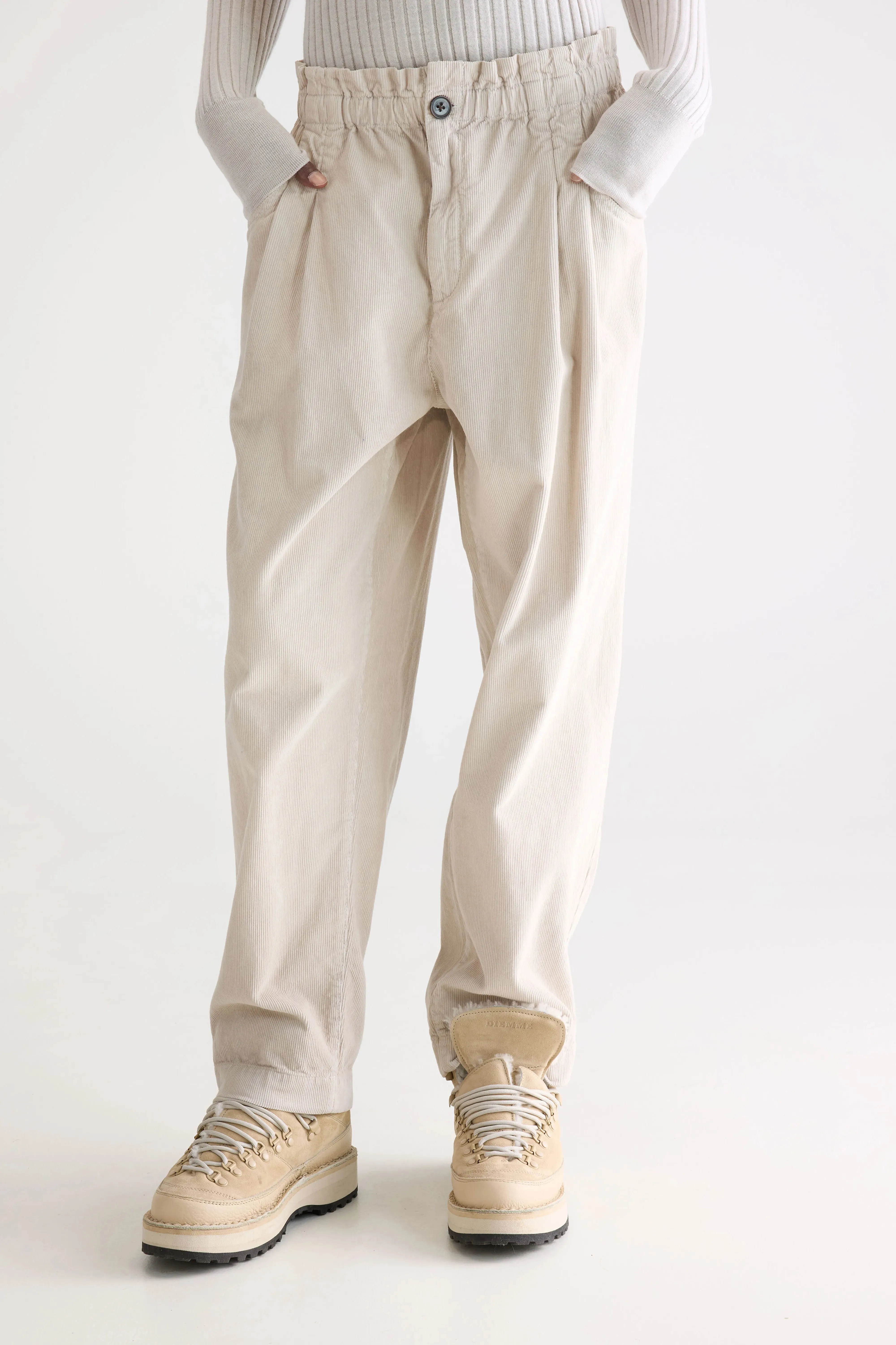 Winona paperbag trousers (252 / W / STONE) Casual Fit