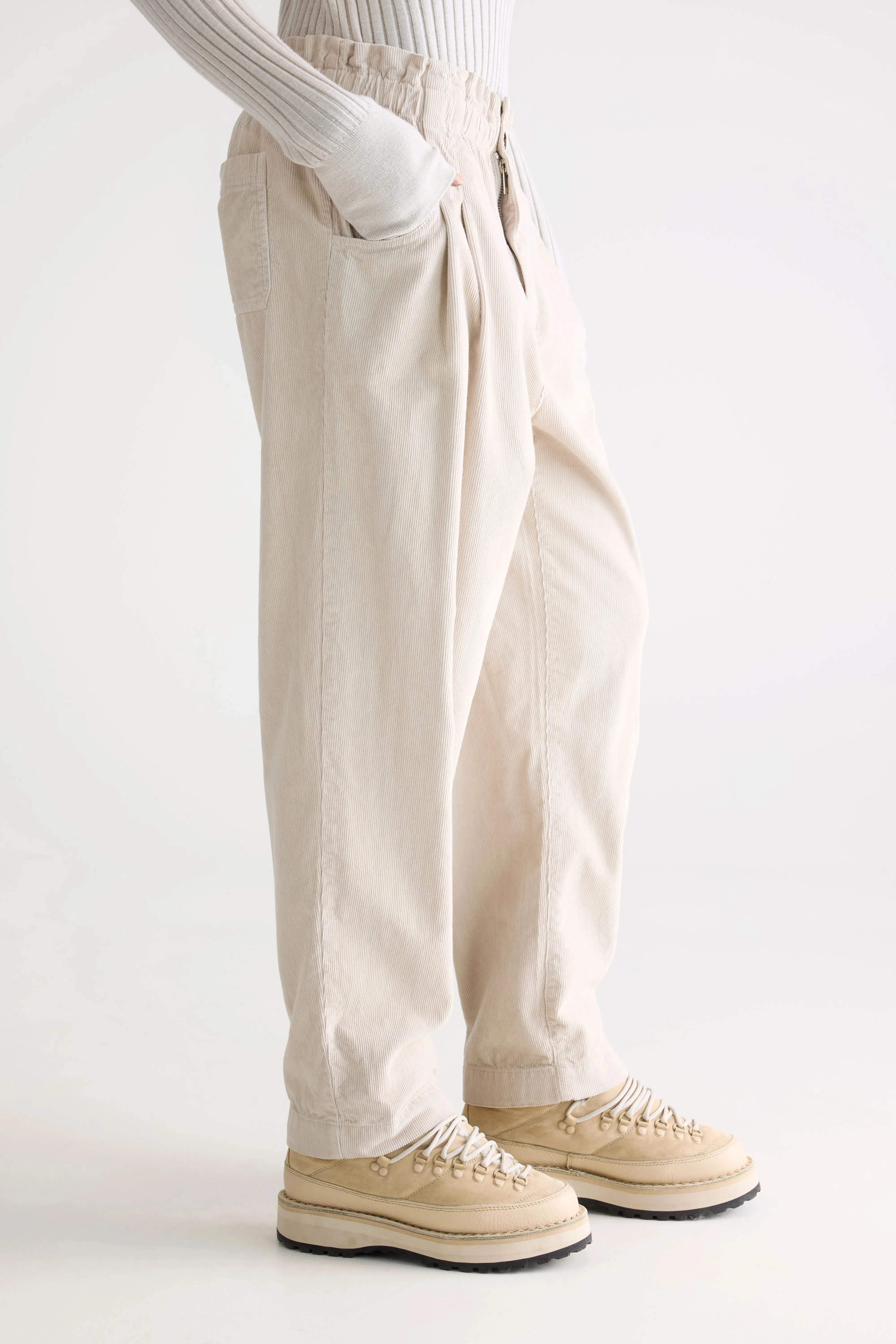 Winona paperbag trousers (252 / W / STONE) Casual Fit