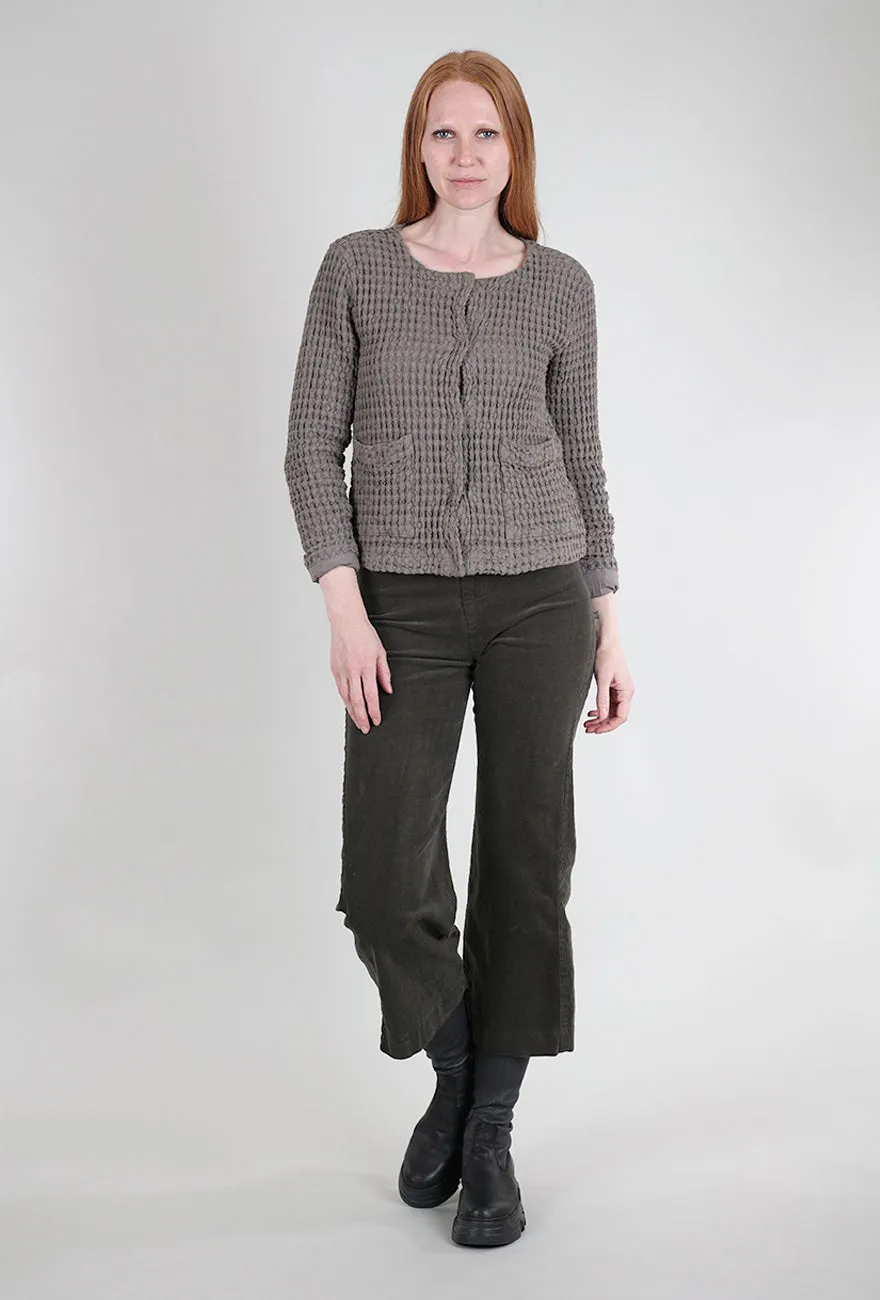 Winter Essential Mododoc Waffle Boxy Jacket, Onyx