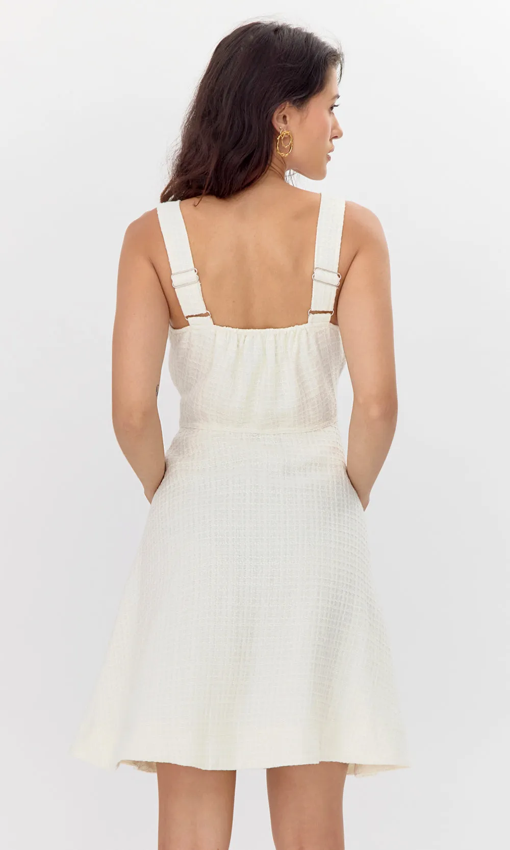 Winter Garb Diana Textured Trapeze Mini Dress