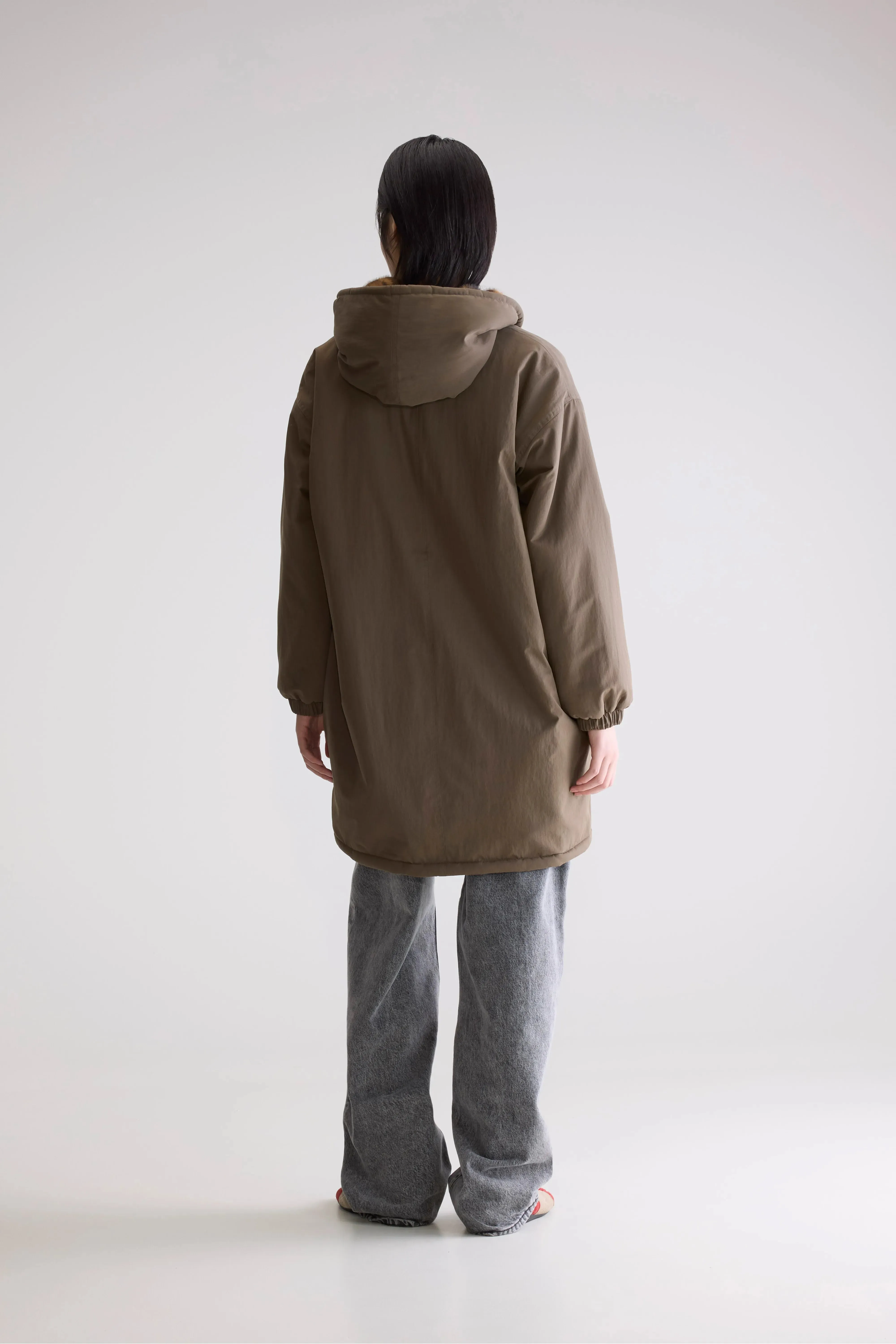 winter warmth Laos hooded parka (252 / W / SAGE)