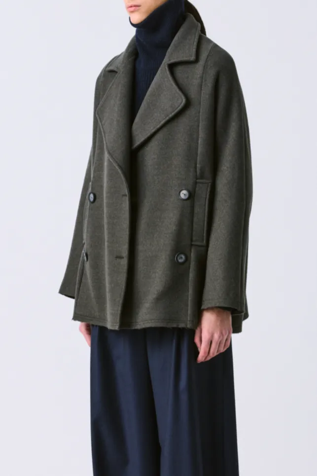 Wool Military Peacoat hand craft