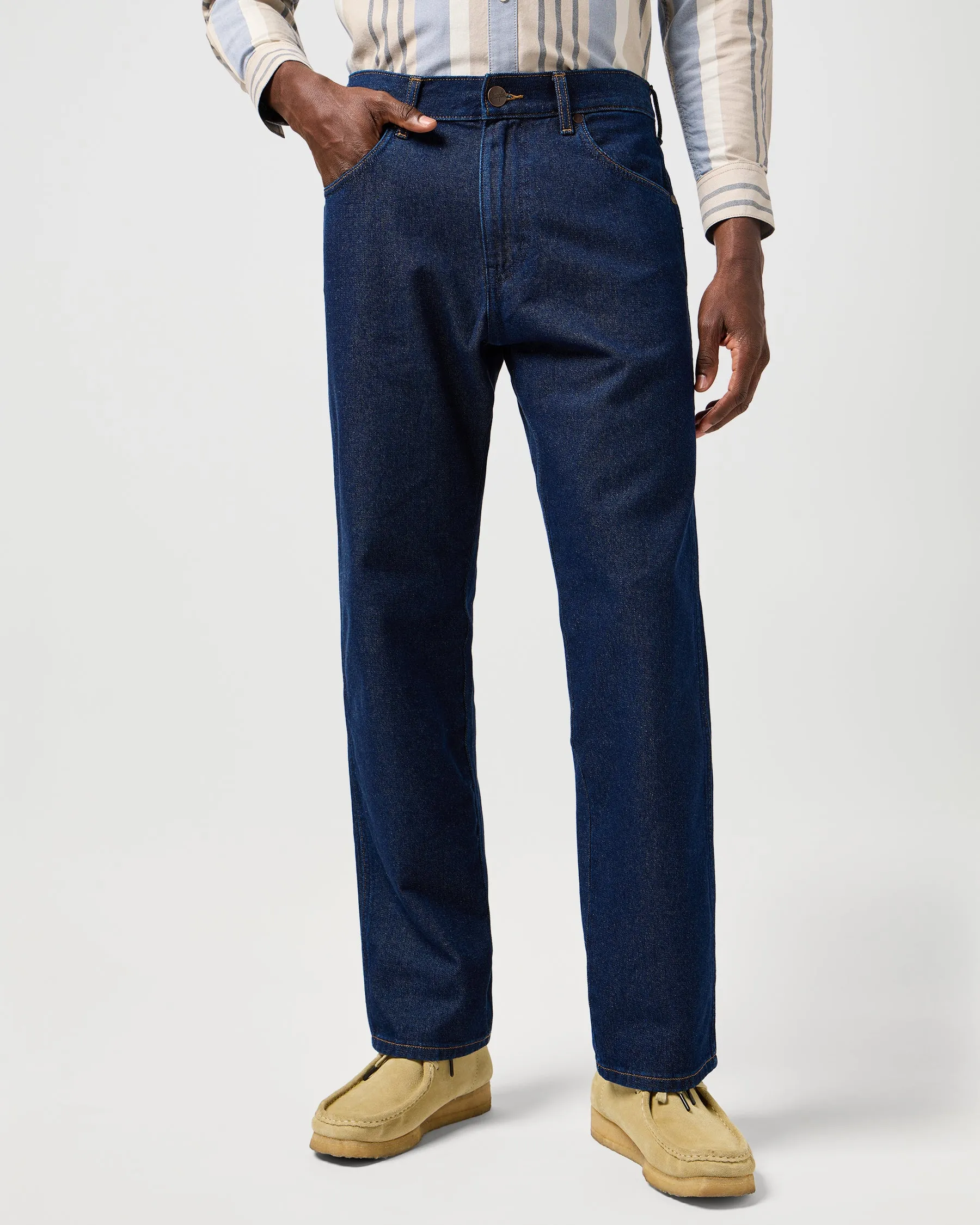 Wrangler Frontier Lightweight Relaxed Straight Mens Jeans - Rinsed Night | Wrangler Jeans | JEANSTORE