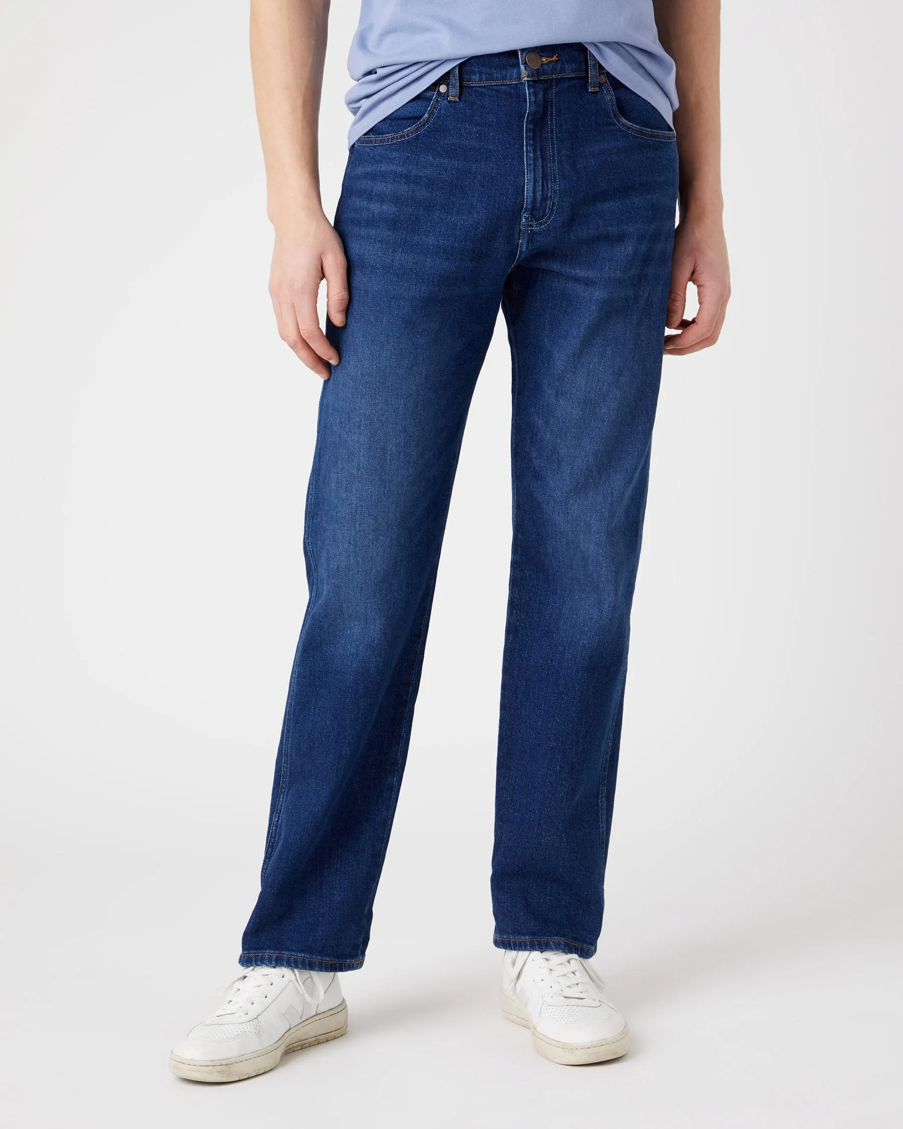 Wrangler Frontier Relaxed Straight Mens Jeans - Dancing Water | Wrangler Jeans | JEANSTORE