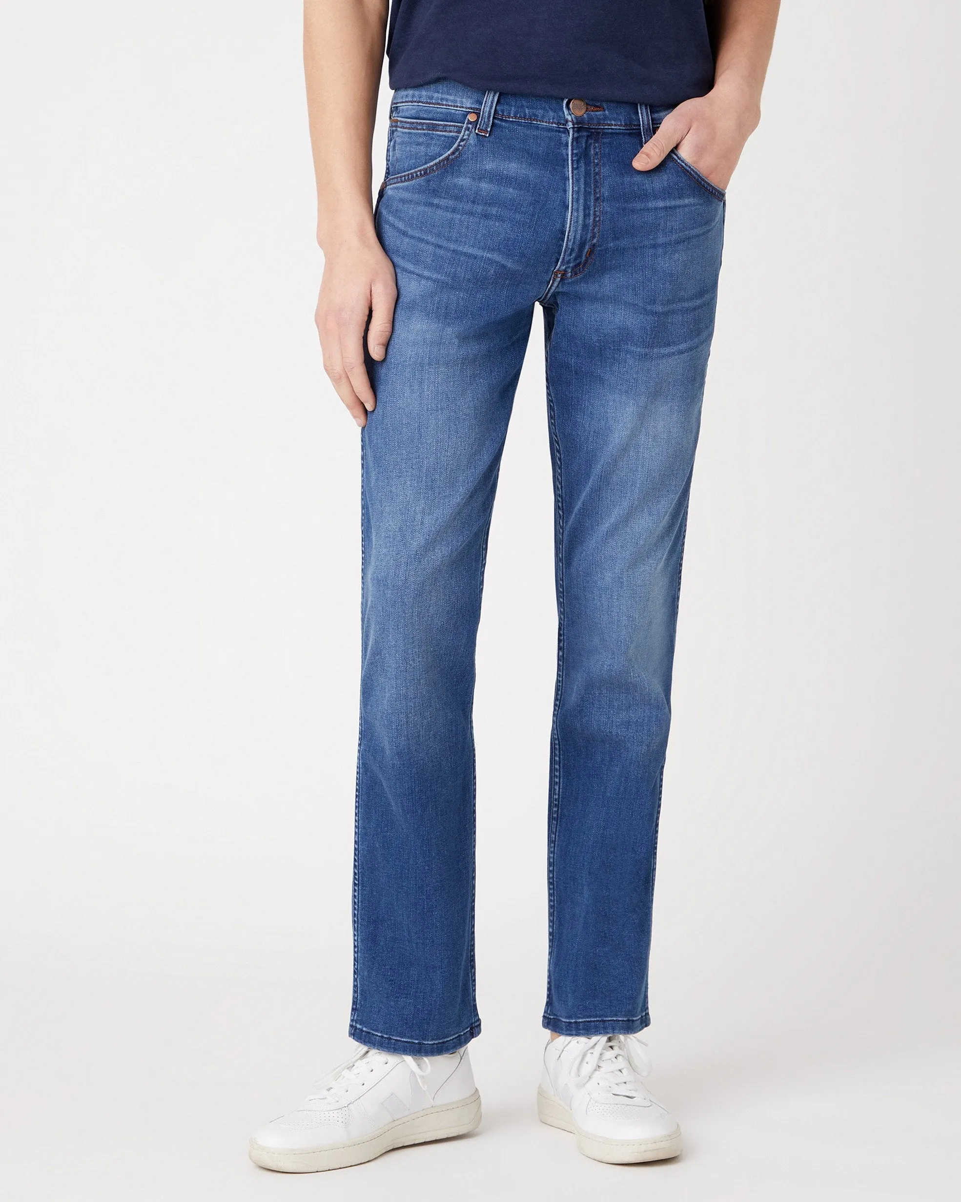 Wrangler Greensboro Regular Fit Mens Jeans - Bright Stroke | Wrangler Jeans | JEANSTORE