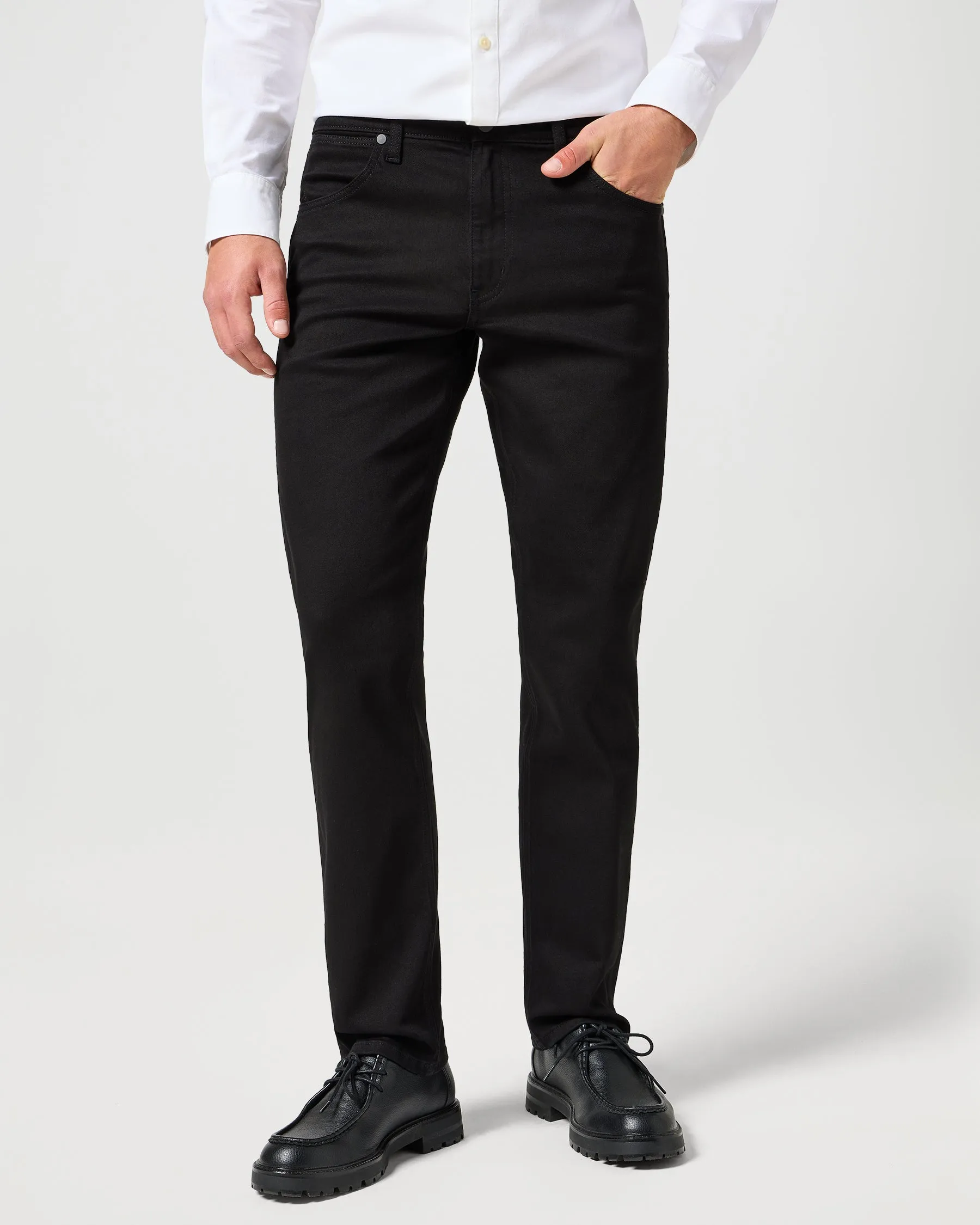 Wrangler Greensboro Regular Fit Mens Jeans - Deep Ink (Black) | Wrangler Jeans | JEANSTORE