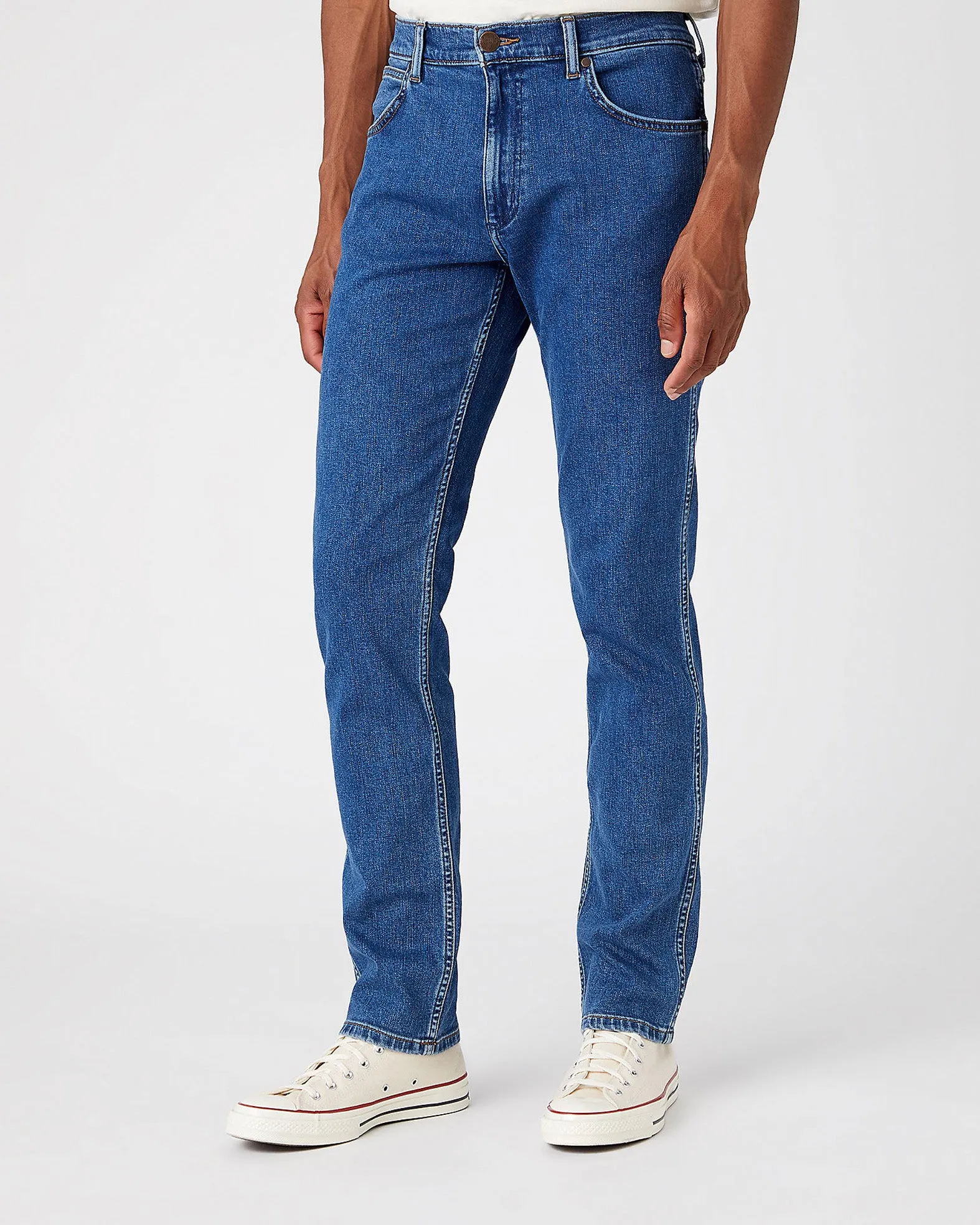 Wrangler Greensboro Regular Fit Mens Jeans - The Stone Ride | Wrangler Jeans | JEANSTORE