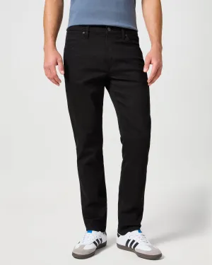 Wrangler Larston Slim Tapered Mens Jeans - Deep Ink (Black) | Wrangler Jeans | JEANSTORE
