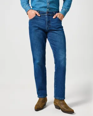 Wrangler Texas Stretch Authentic Straight Brushed Mens Jeans - Shadow Jeans | Wrangler Jeans | JEANSTORE