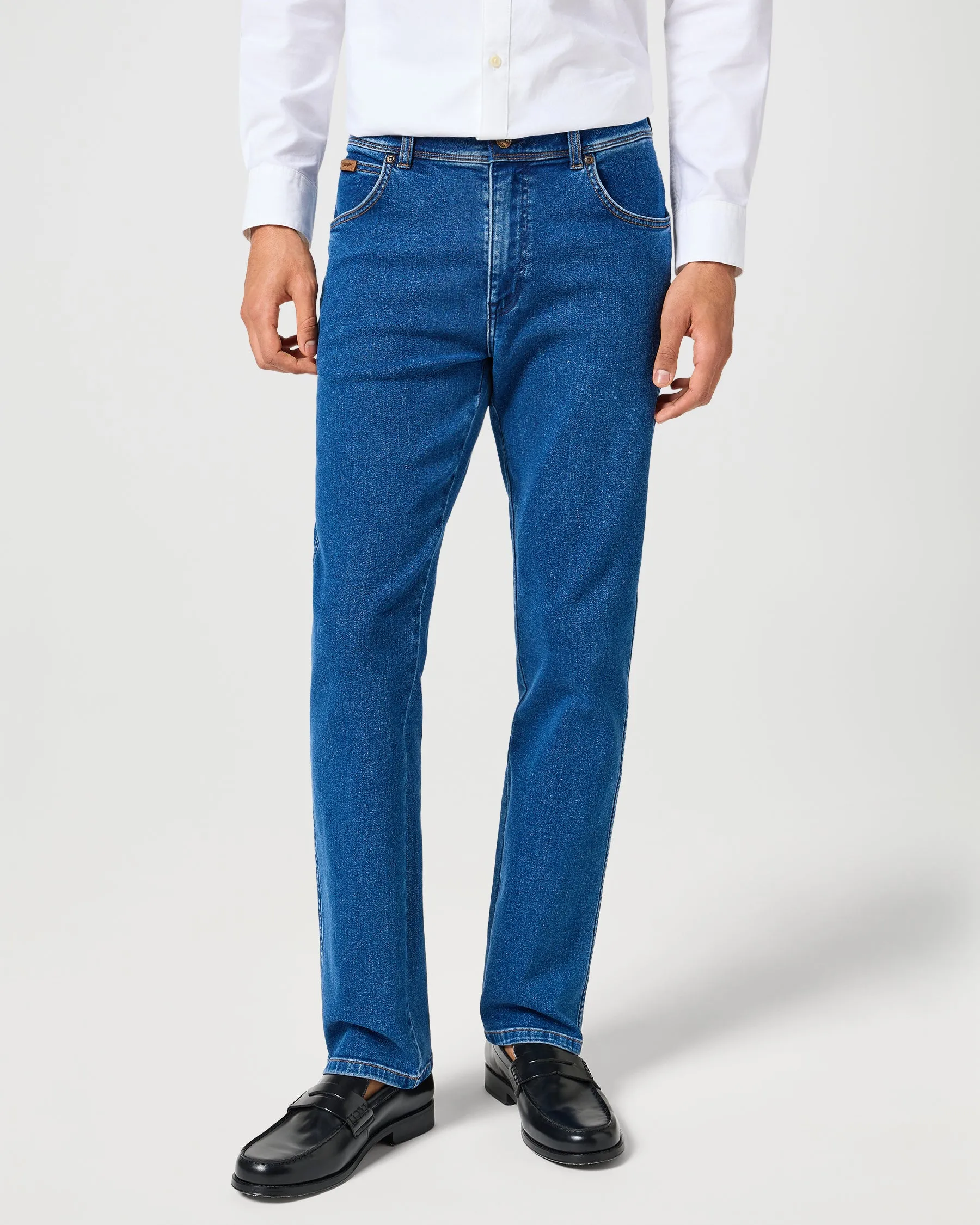 Wrangler Texas Stretch Authentic Straight Epic Soft Mens Jeans - Midnight Shadow | Wrangler Jeans | JEANSTORE