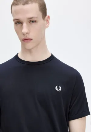 Fred Perry - Ringer Navy - T-Shirt Short sleeved breeziness