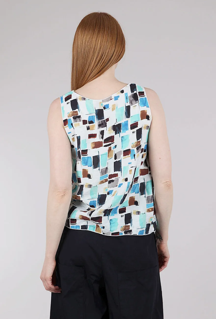 Wrinkle-Free Sea Glass Layering Tank, White