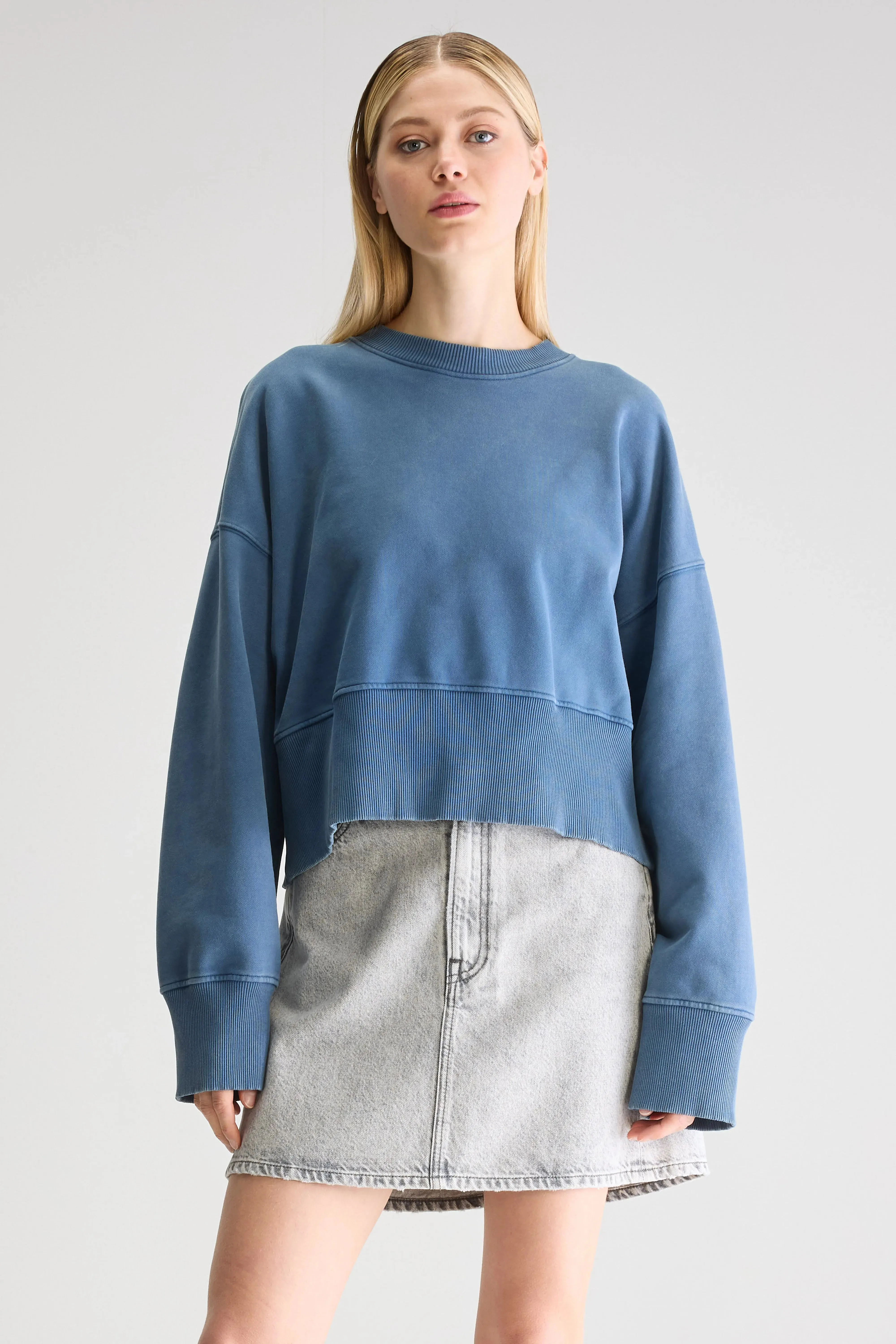 Wrinkle Resistant Slenni crewneck sweatshirt (251 / W / BLUE JEANS)