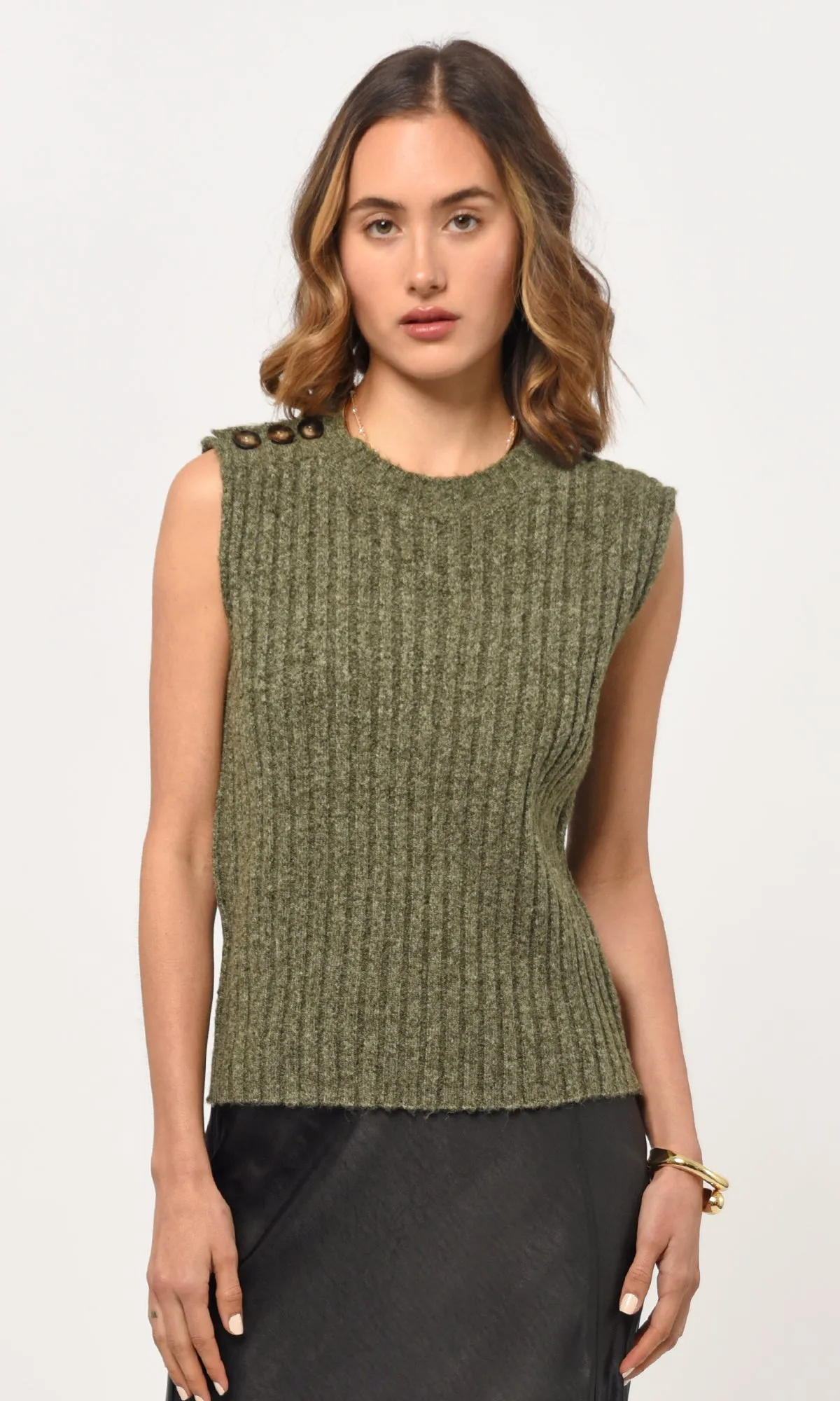 Yale Melange Sweater Knit Top Fashionable Wear