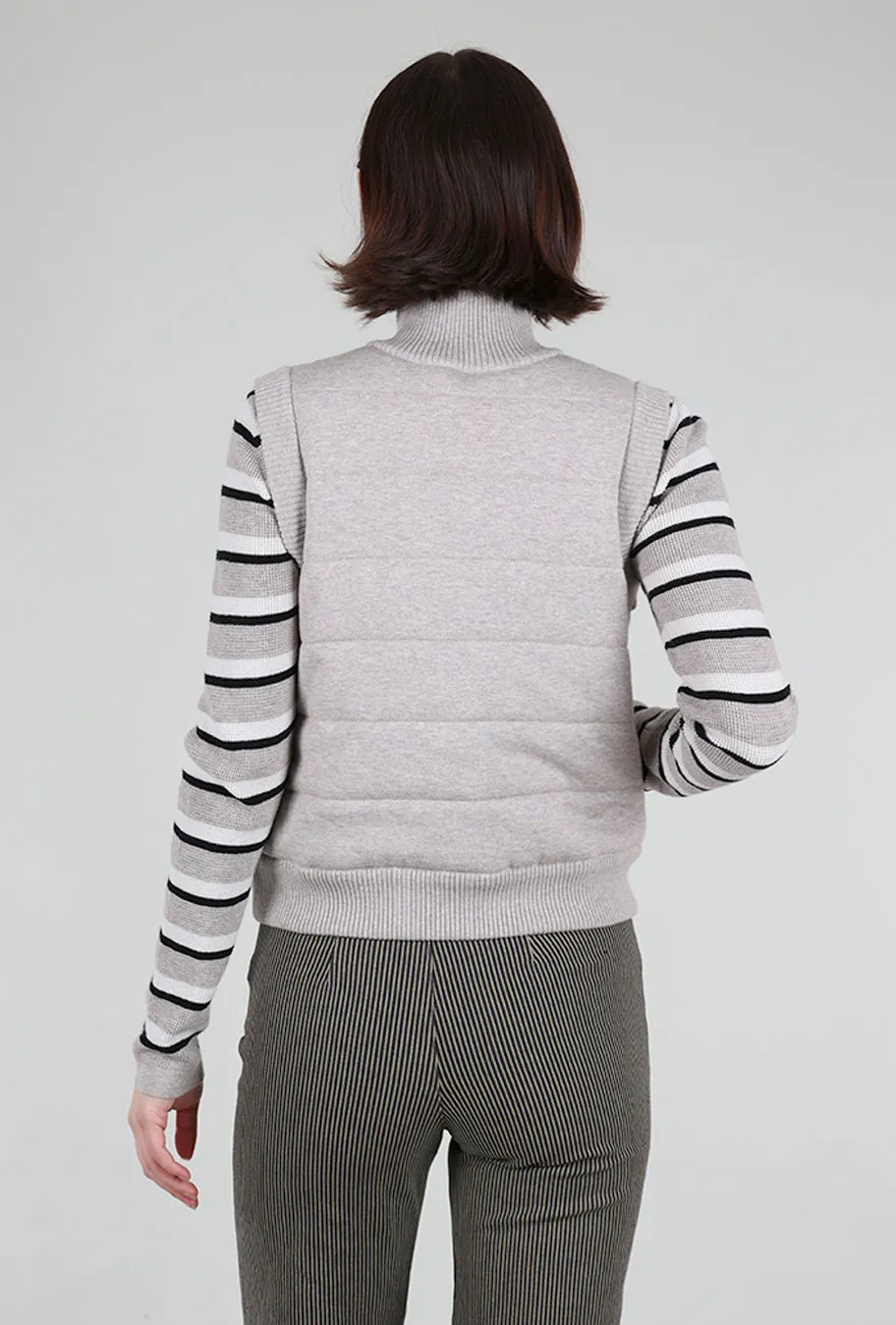 Year round wear Quilted Zip Vest, Pebble