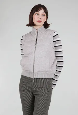 Quilted Zip Vest, Pebble Remember