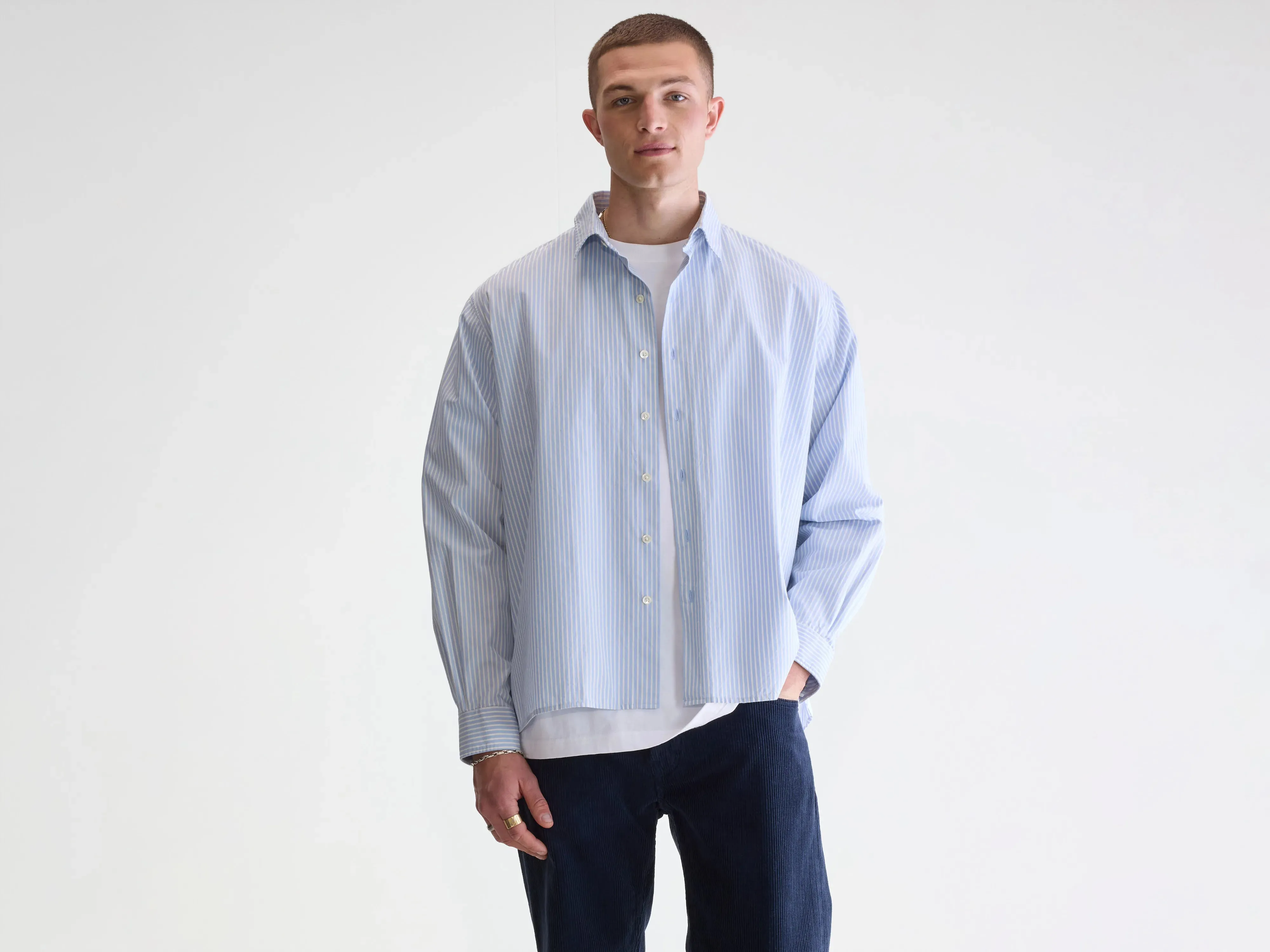 Gollie relaxed shirt (252 / M / STRIPE W) Bold Print