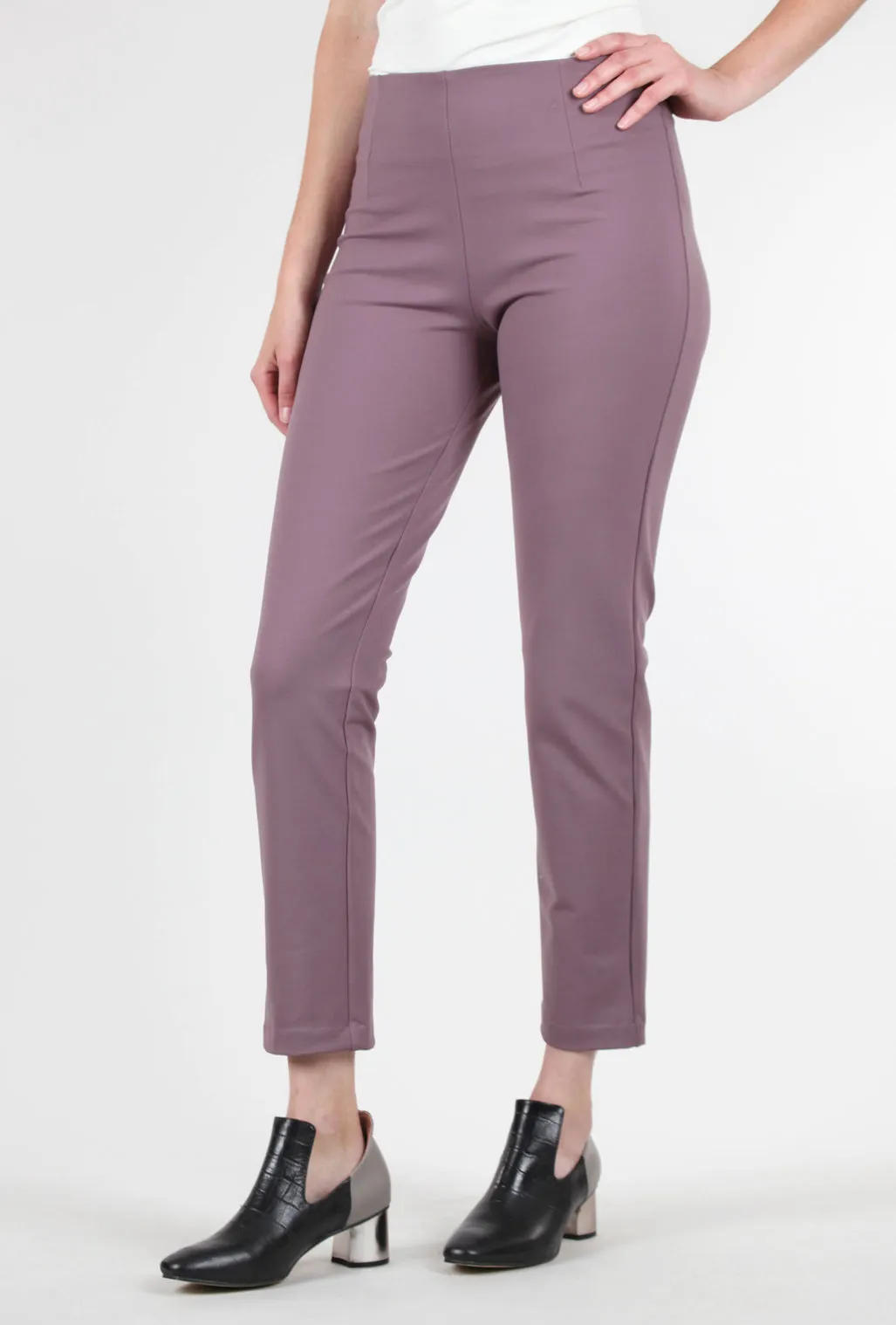 Zani Ponte Tech Pant, Mauve Elegant Look