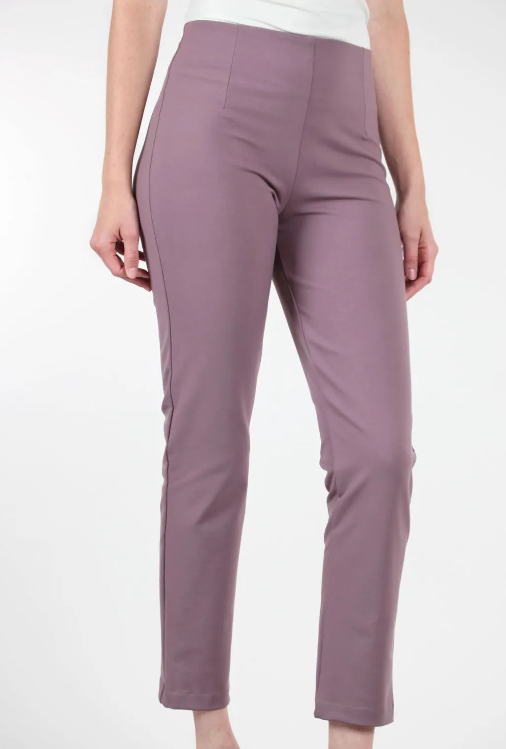 Zani Ponte Tech Pant, Mauve Elegant Look