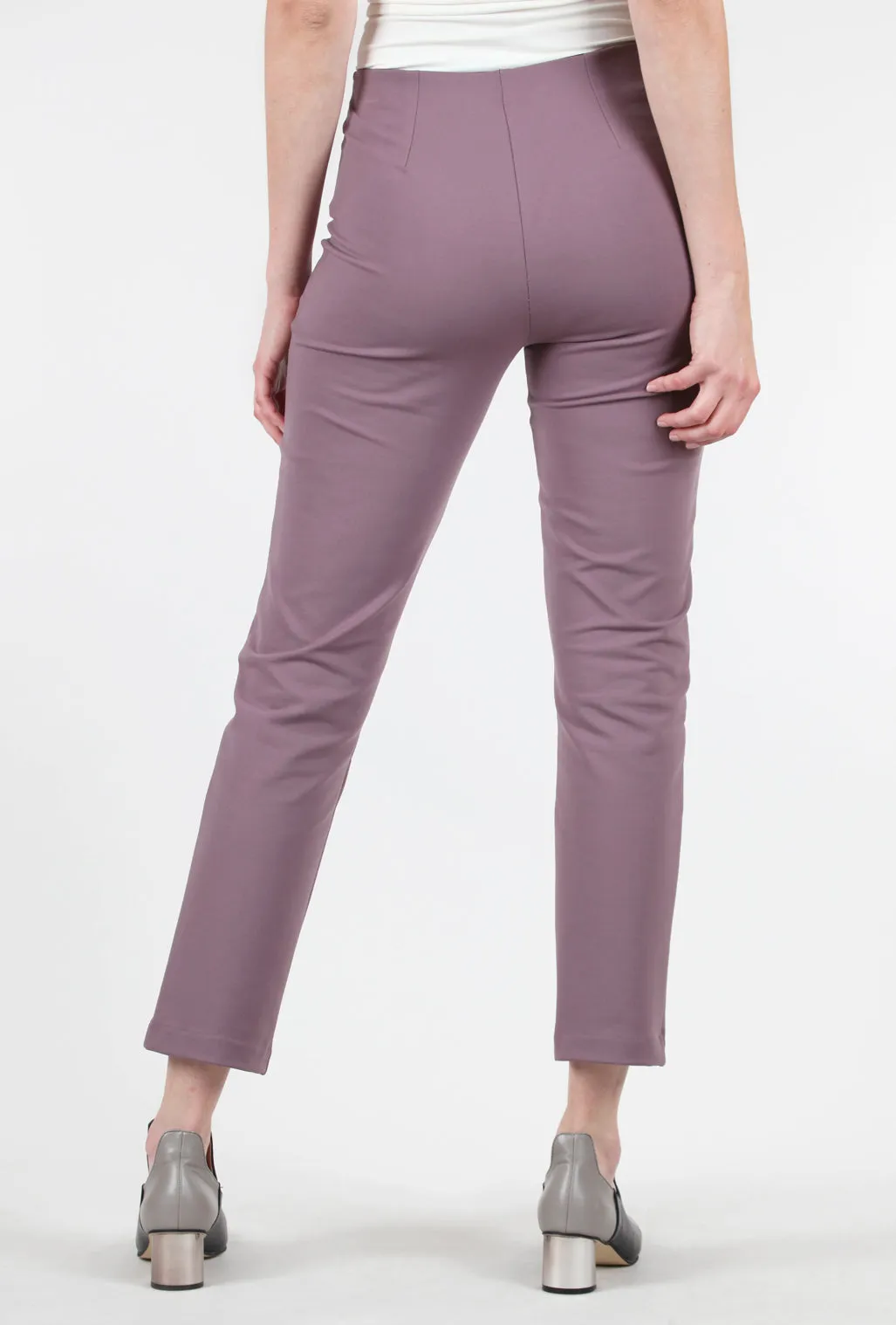 Zani Ponte Tech Pant, Mauve Elegant Look