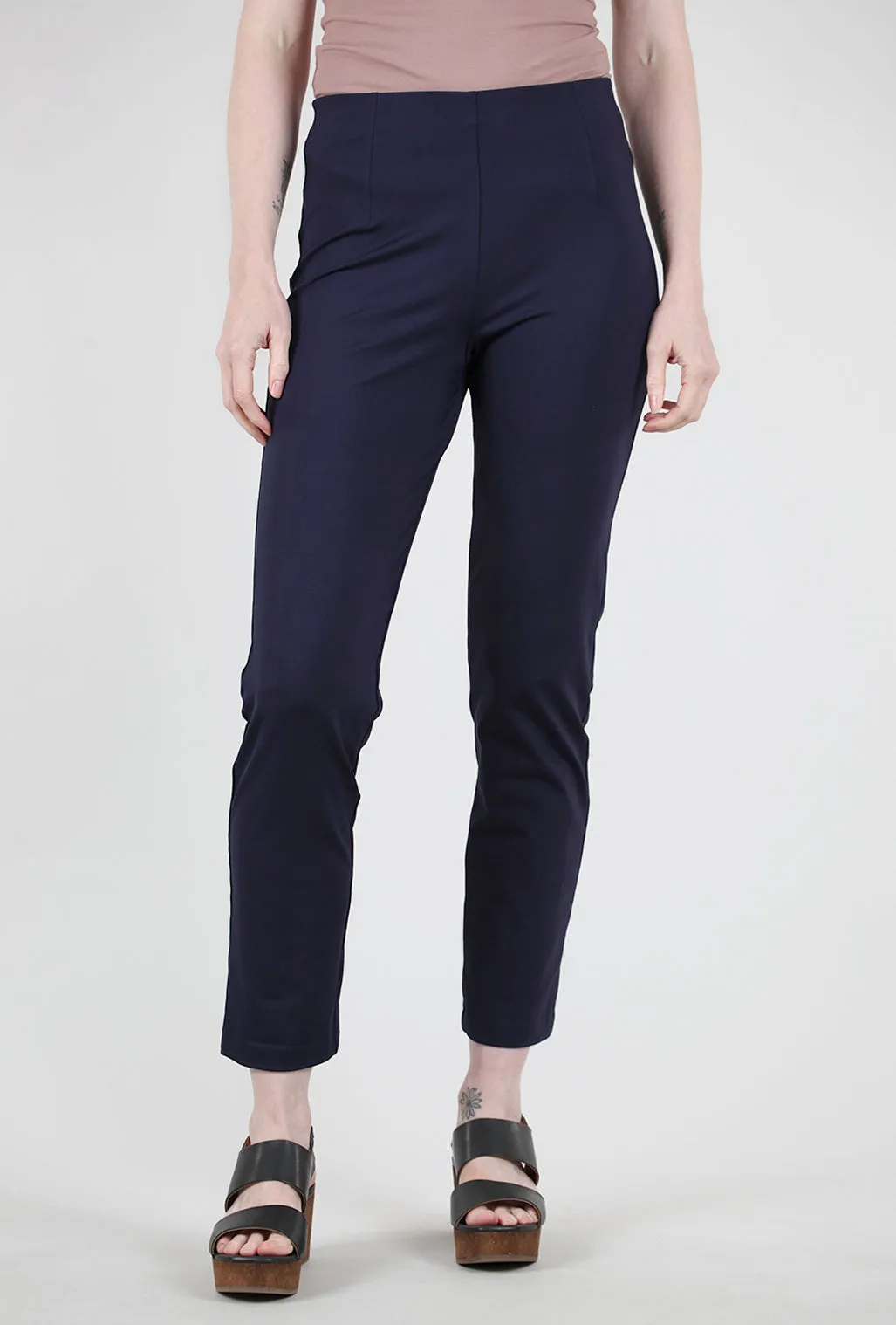 Zani Ponte Tech Pant, Navy Fashion Stretch