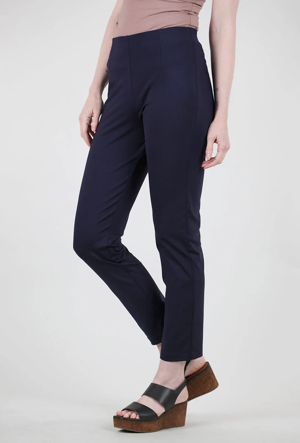Zani Ponte Tech Pant, Navy Fashion Stretch