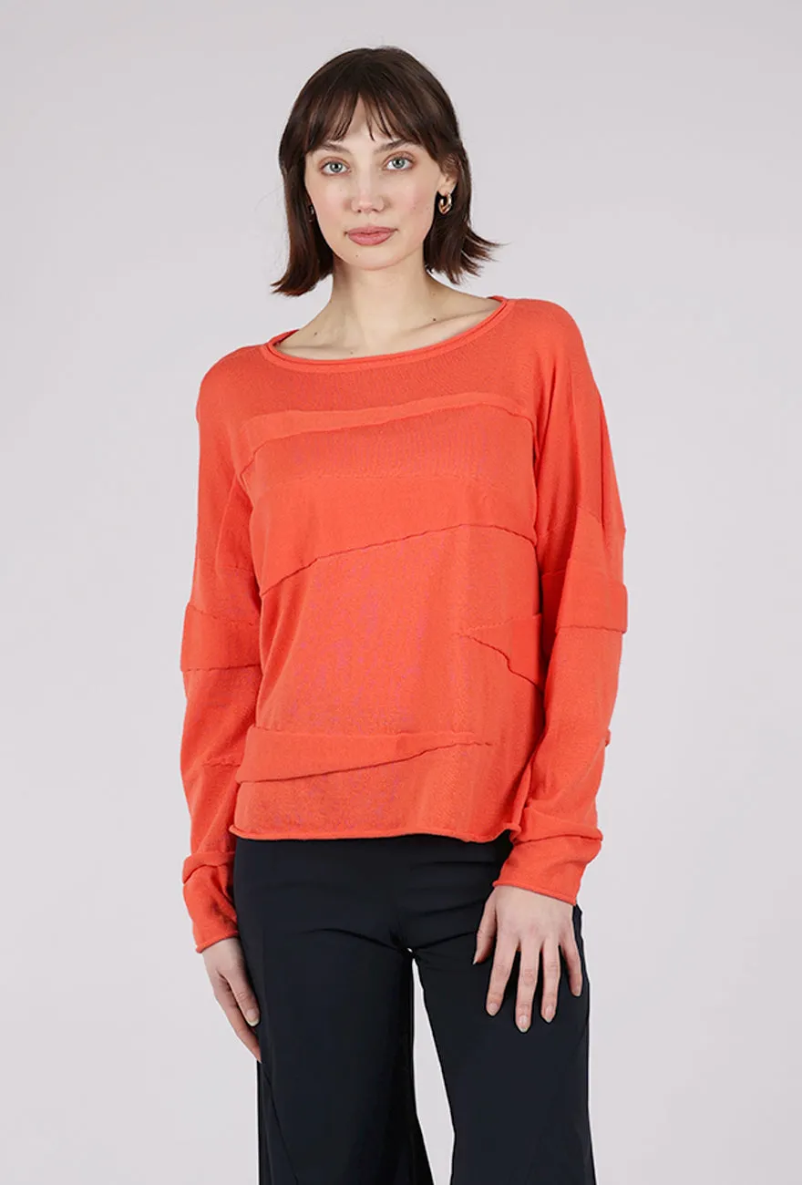 Trendy casual knit Zig Zag Sweater, Grenadine