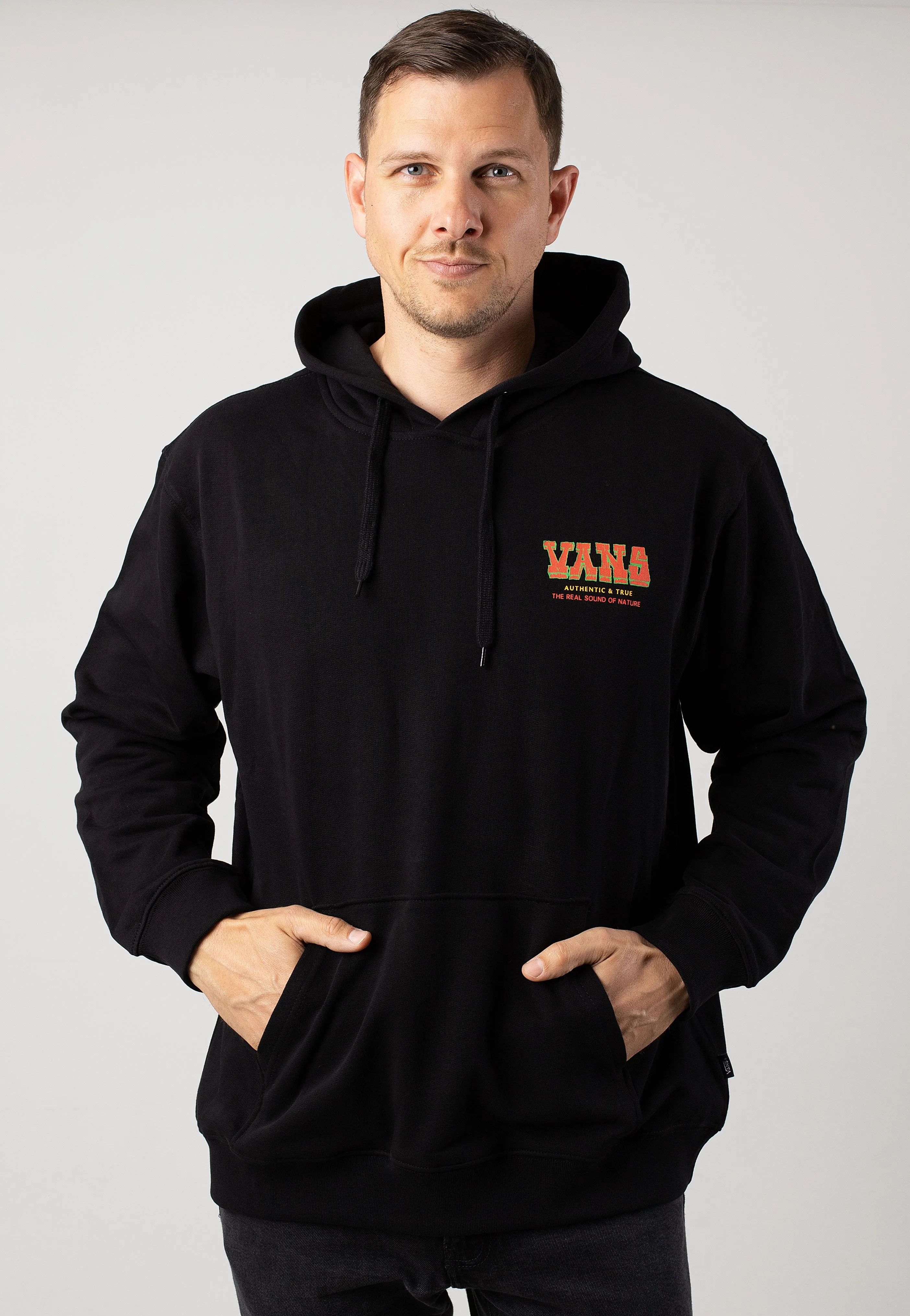 Zip-Front Style Vans - Authentic And True Loose PO Black - Hoodie