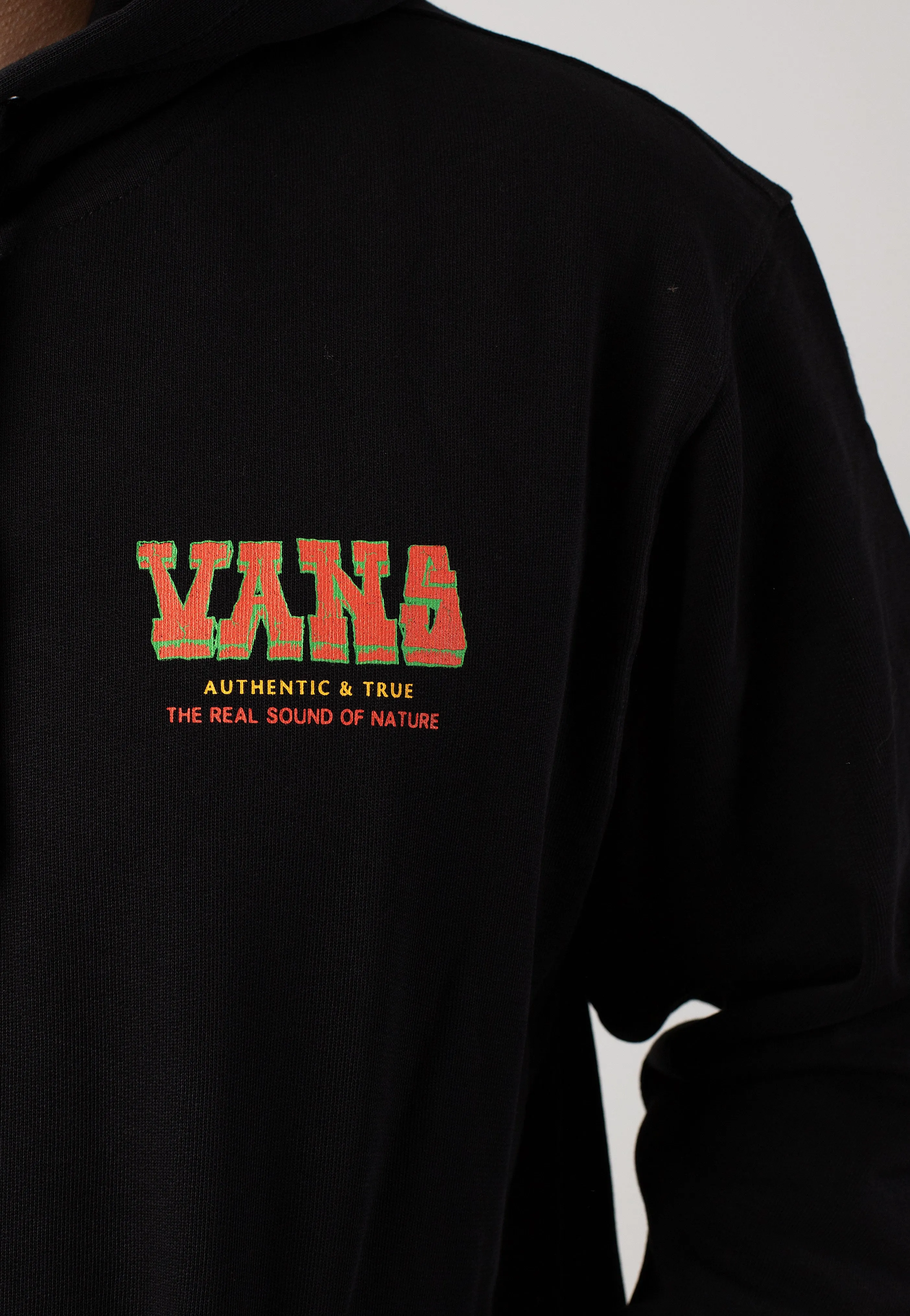 Zip-Front Style Vans - Authentic And True Loose PO Black - Hoodie