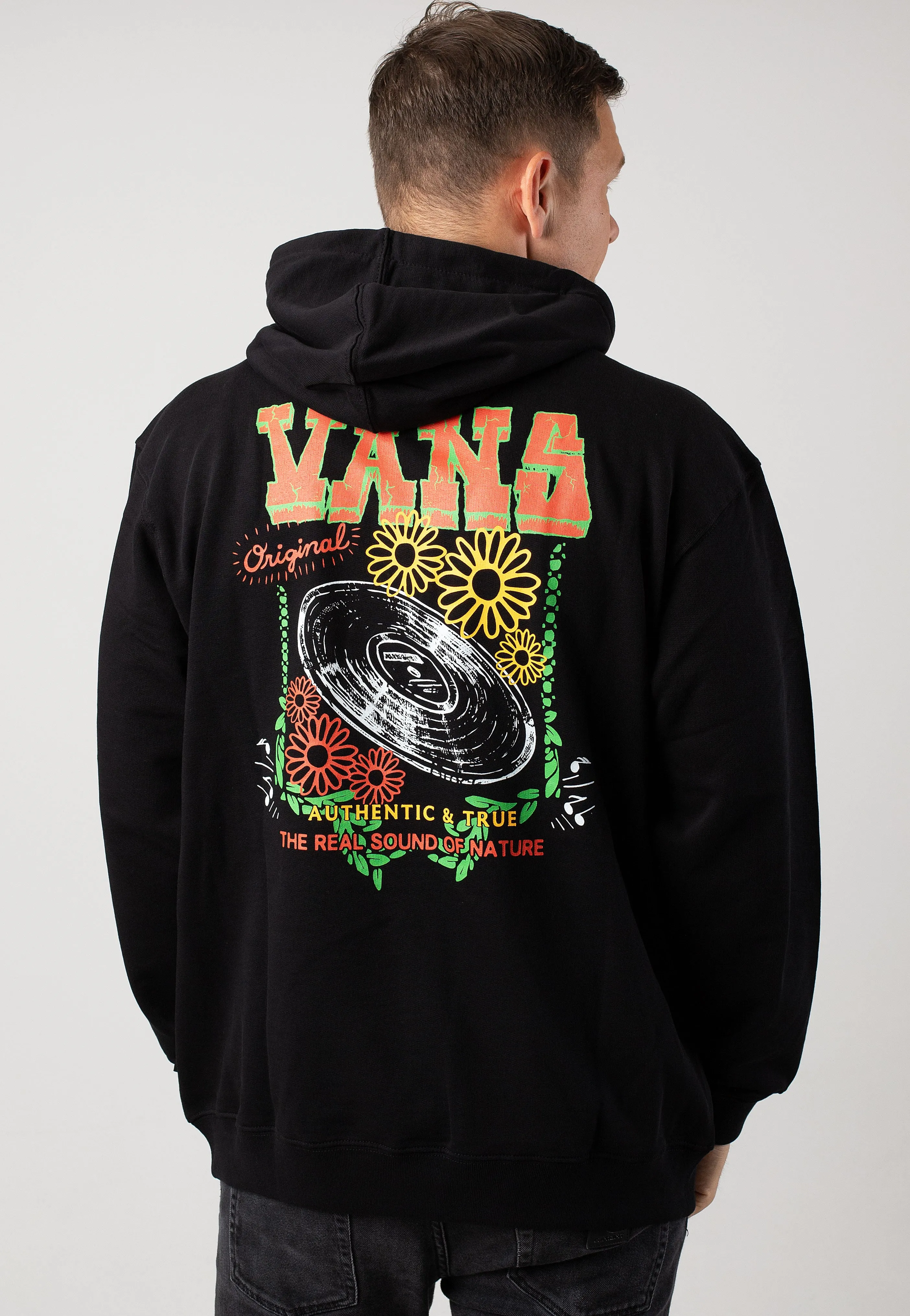 Zip-Front Style Vans - Authentic And True Loose PO Black - Hoodie